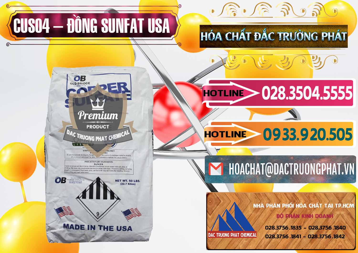 Nơi nhập khẩu ( bán ) CuSO4 – Đồng Sunfat Mỹ USA - 0479 - Cty chuyên phân phối ( cung ứng ) hóa chất tại TP.HCM - dactruongphat.vn