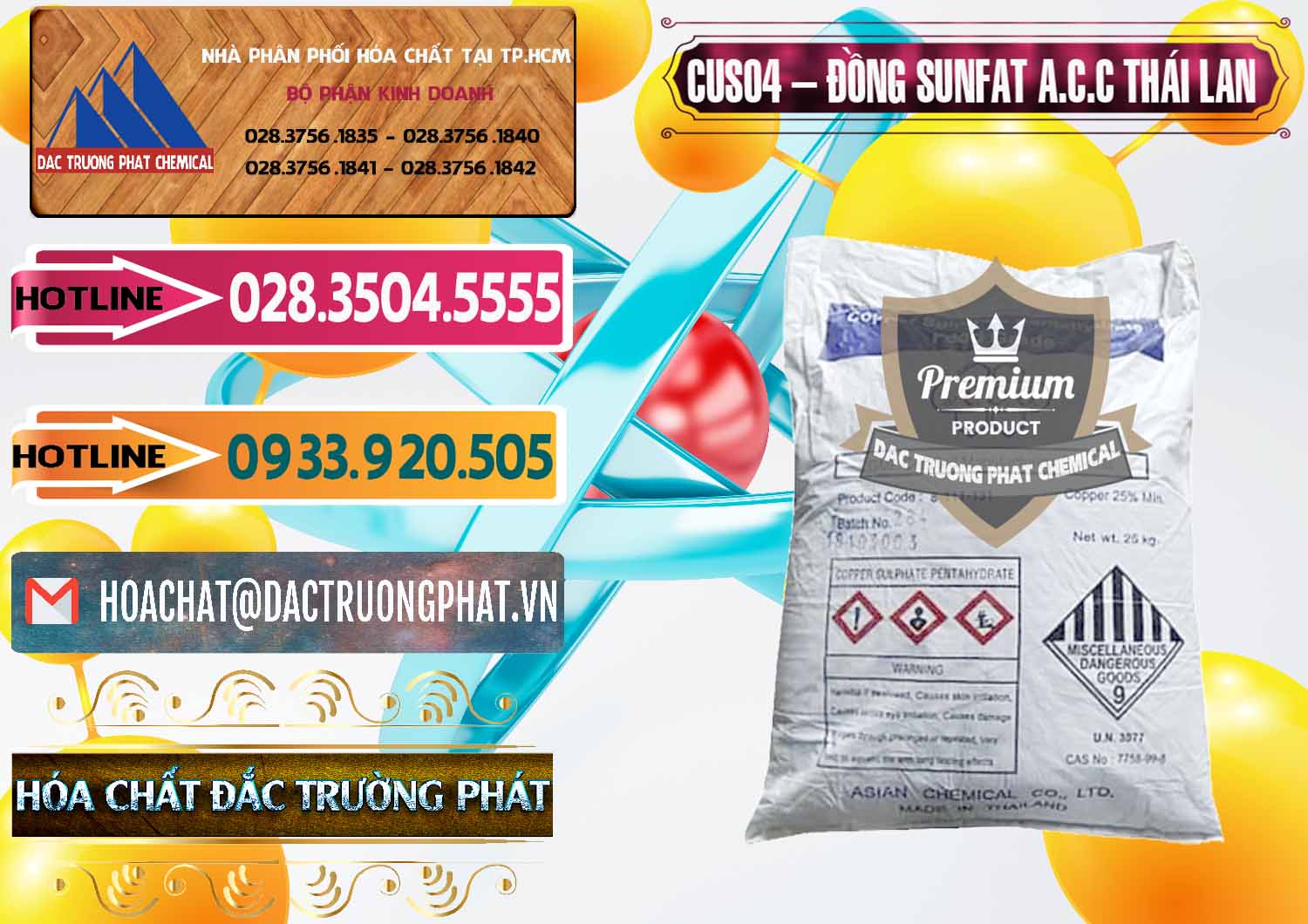 Công ty chuyên bán & cung ứng CuSO4 – Đồng Sunfat A.C.C Thái Lan - 0249 - Cty chuyên kinh doanh _ cung cấp hóa chất tại TP.HCM - dactruongphat.vn