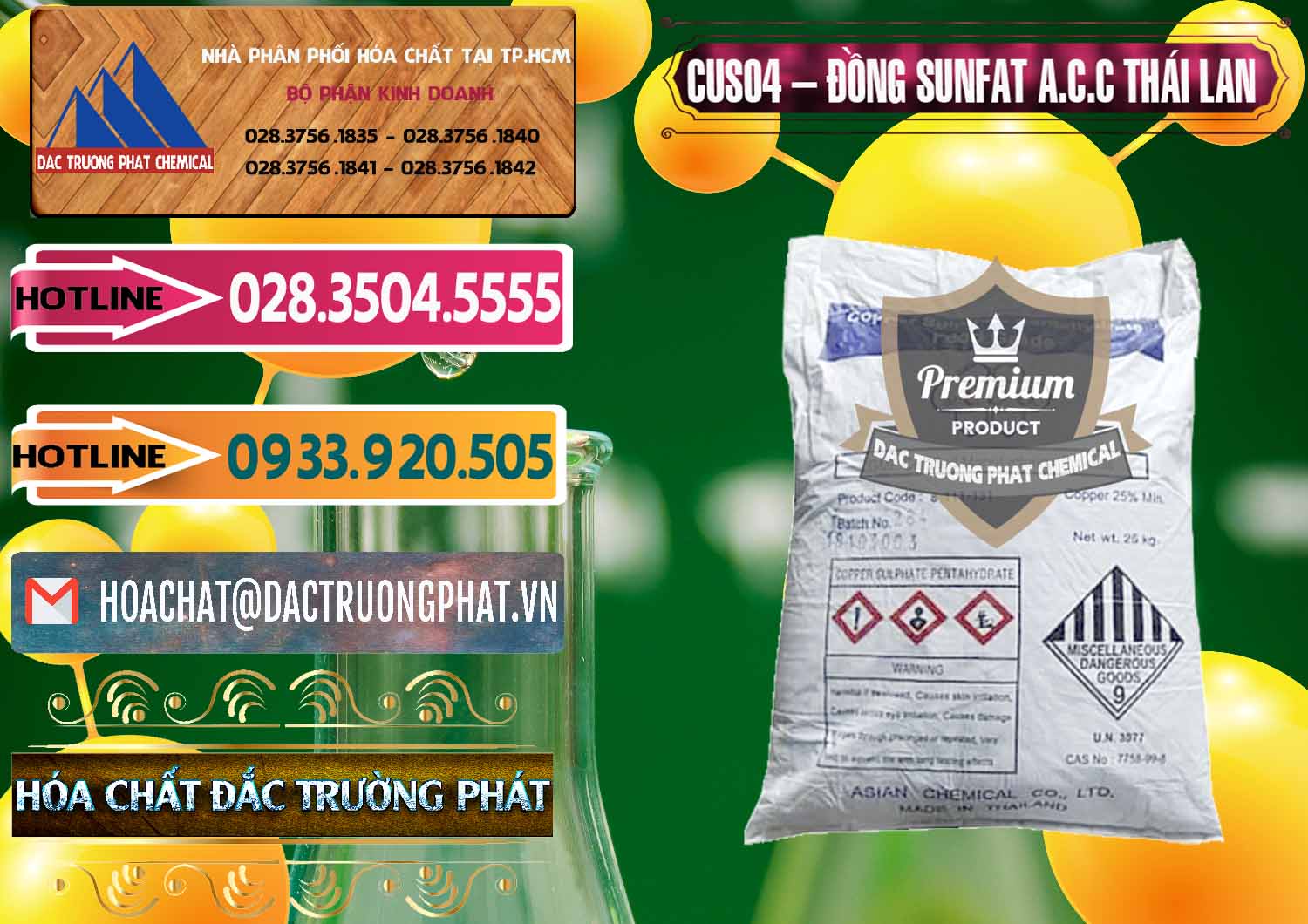 Chuyên nhập khẩu & bán CuSO4 – Đồng Sunfat A.C.C Thái Lan - 0249 - Công ty phân phối _ cung ứng hóa chất tại TP.HCM - dactruongphat.vn