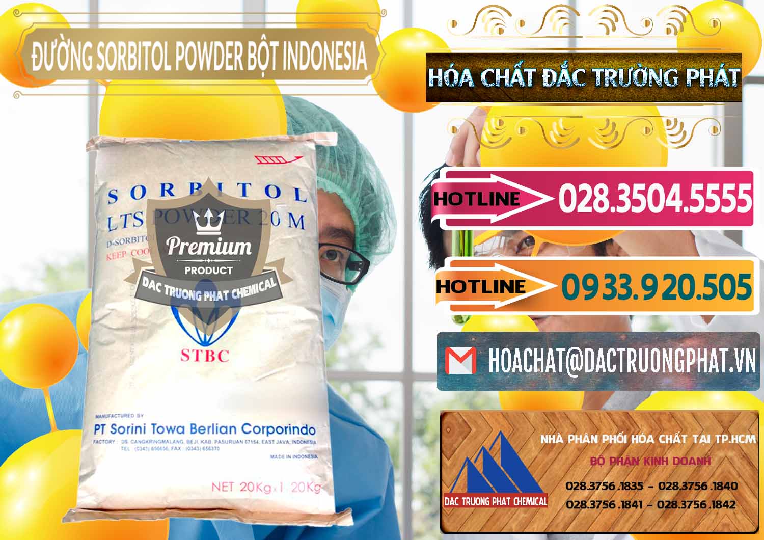 Nhà nhập khẩu - bán D-Sorbitol Bột - C6H14O6 Food Grade Indonesia - 0320 - Cty chuyên cung cấp - bán hóa chất tại TP.HCM - dactruongphat.vn