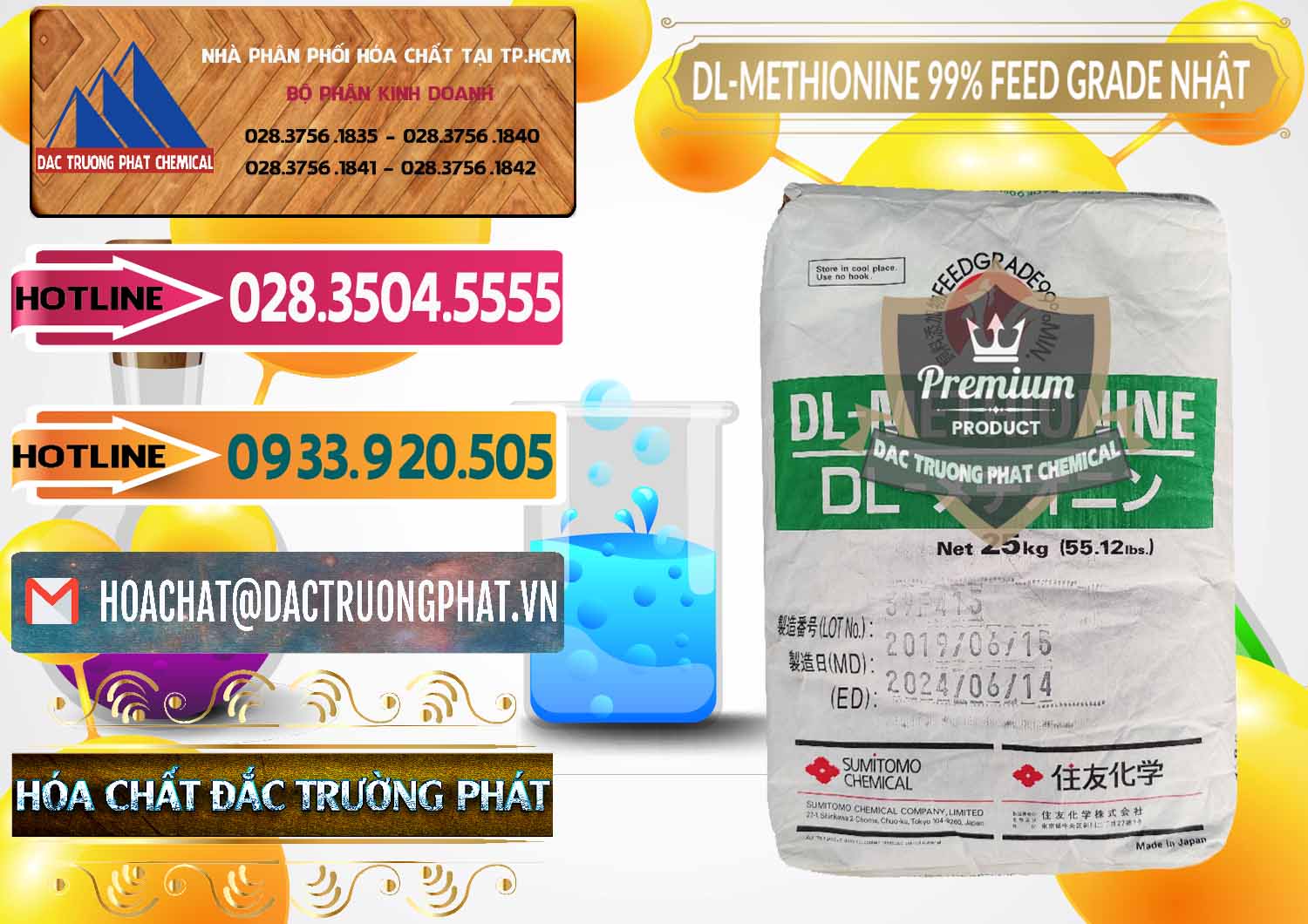 Nơi cung ứng ( bán ) DL-Methionine - C5H11NO2S Feed Grade Sumitomo Nhật Bản Japan - 0313 - Cty phân phối & nhập khẩu hóa chất tại TP.HCM - dactruongphat.vn