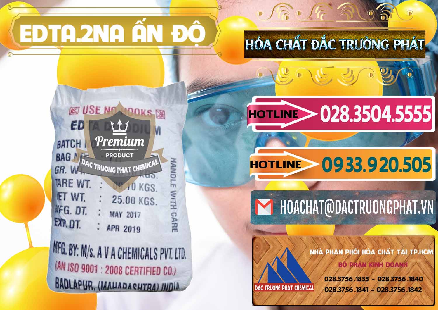 Chuyên phân phối ( bán ) EDTA.2NA - Ethylendiamin Tetraacetic Ấn Độ India - 0416 - Cty chuyên bán ( phân phối ) hóa chất tại TP.HCM - dactruongphat.vn
