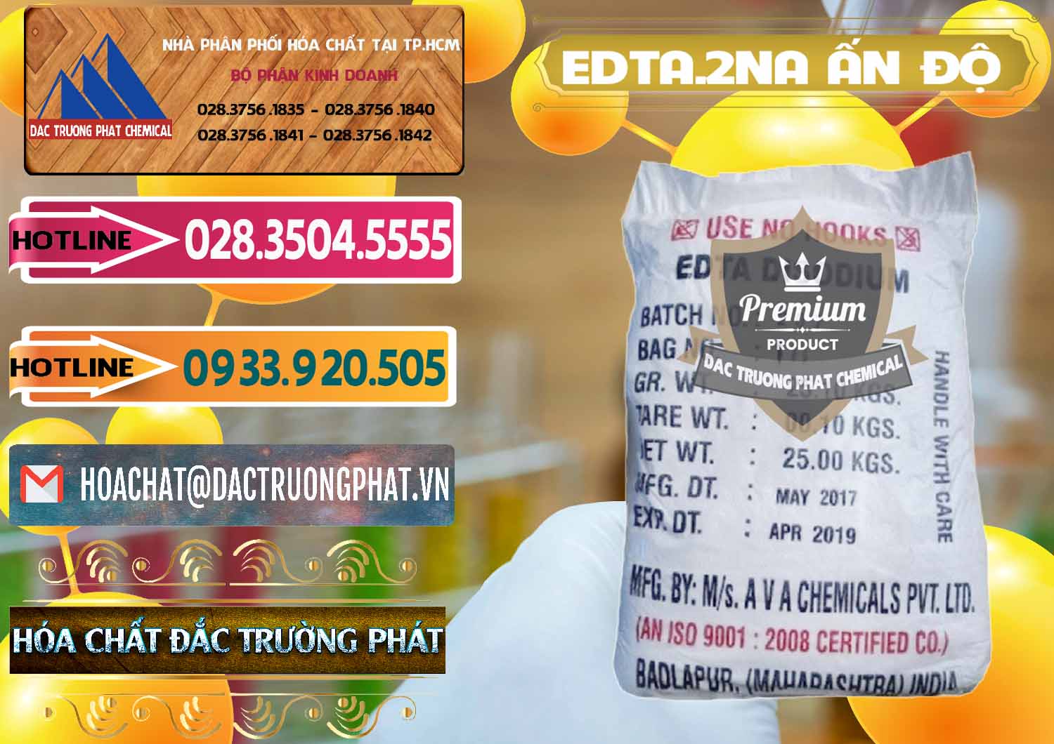 Chuyên kinh doanh _ bán EDTA.2NA - Ethylendiamin Tetraacetic Ấn Độ India - 0416 - Nơi chuyên phân phối _ kinh doanh hóa chất tại TP.HCM - dactruongphat.vn