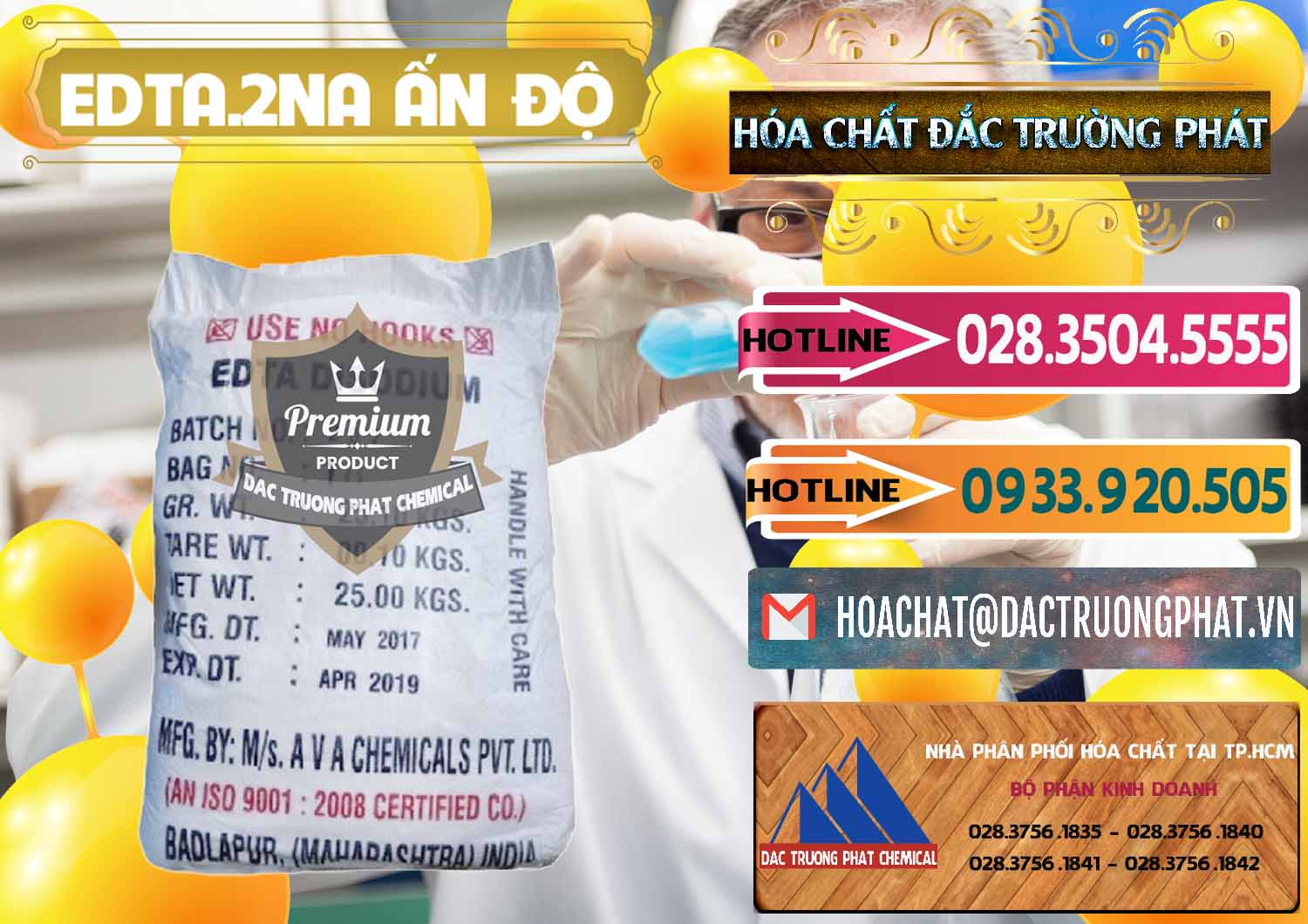 Đơn vị bán - cung ứng EDTA.2NA - Ethylendiamin Tetraacetic Ấn Độ India - 0416 - Đơn vị chuyên phân phối & nhập khẩu hóa chất tại TP.HCM - dactruongphat.vn