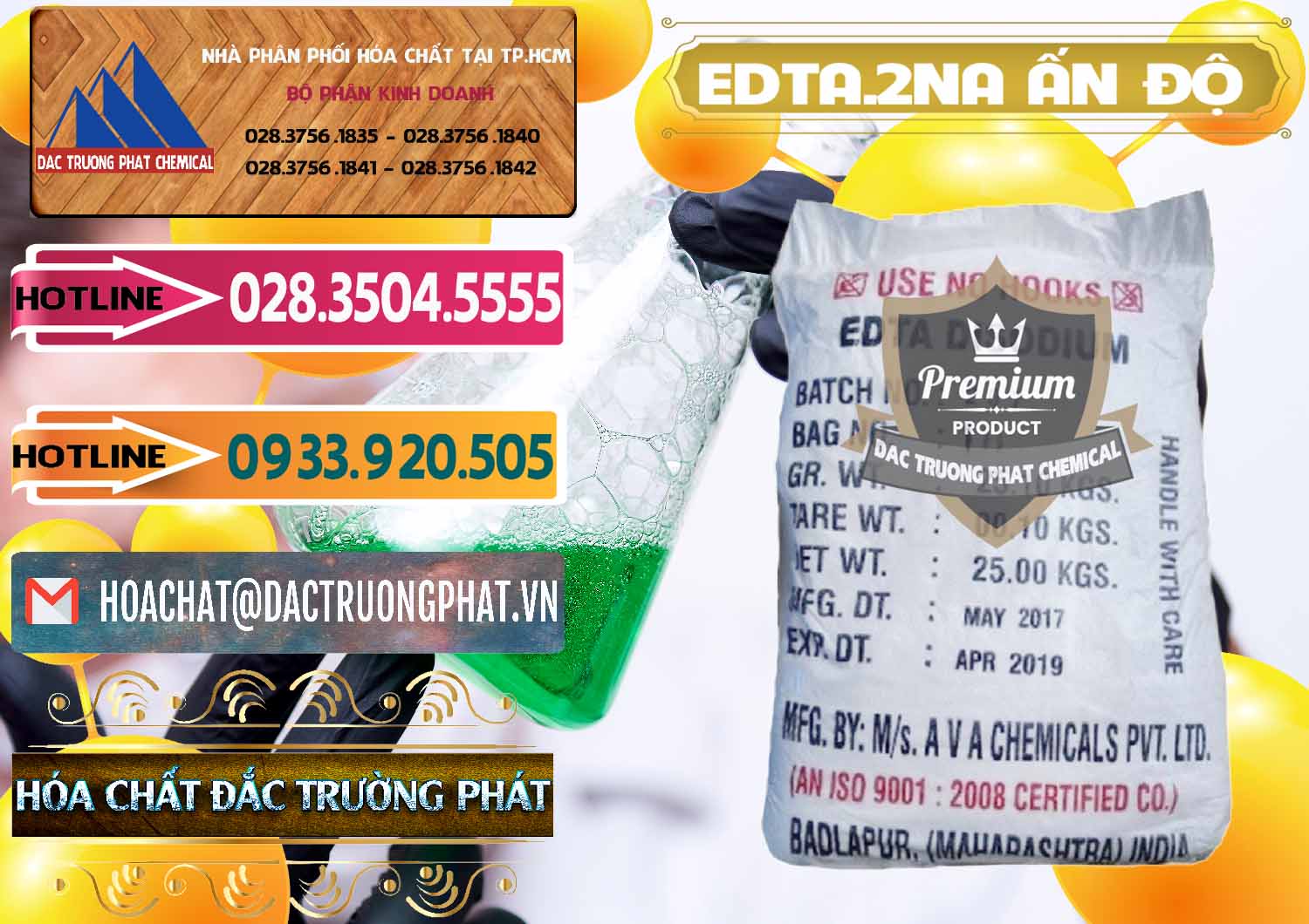 Nhà bán hàng / phân phối Edta Powder — Edta Na2 Ấn Độ India tại Trà Vinh Nơi nhập khẩu - bán EDTA.2NA - Ethylendiamin Tetraacetic Ấn Độ India - 0416 - Cung cấp hóa chất tại TP.HCM - dactruongphat.vn