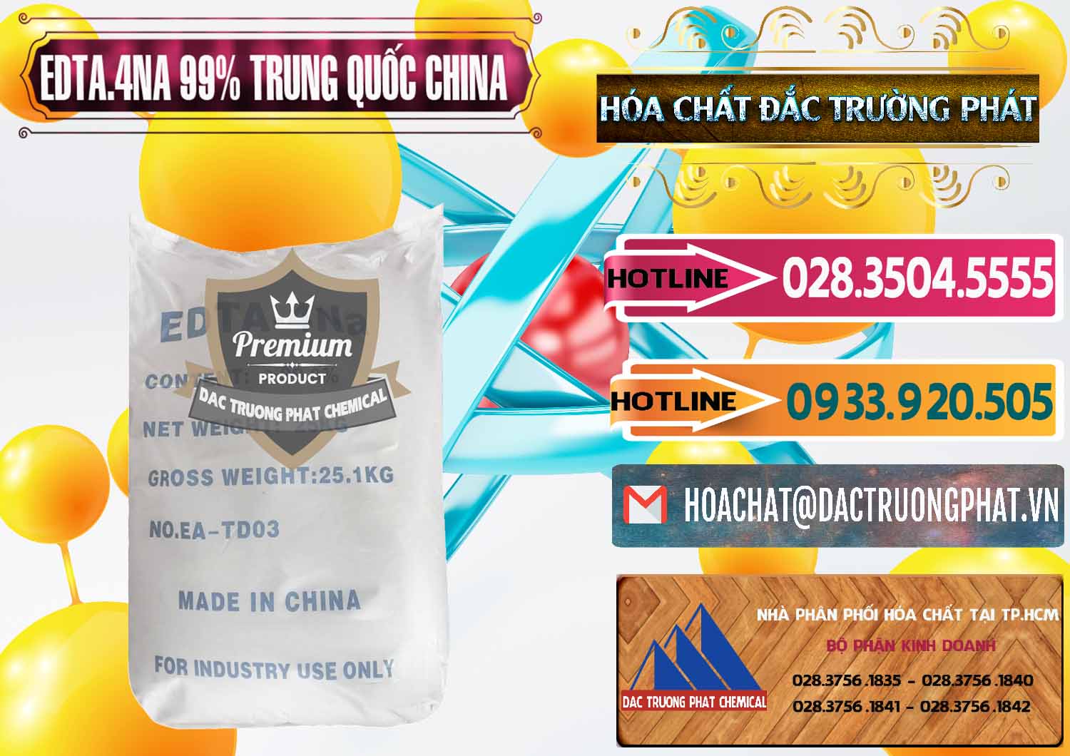 Đơn vị chuyên nhập khẩu - bán EDTA.4NA - EDTA Muối 99% Trung Quốc China - 0292 - Cty phân phối - kinh doanh hóa chất tại TP.HCM - dactruongphat.vn