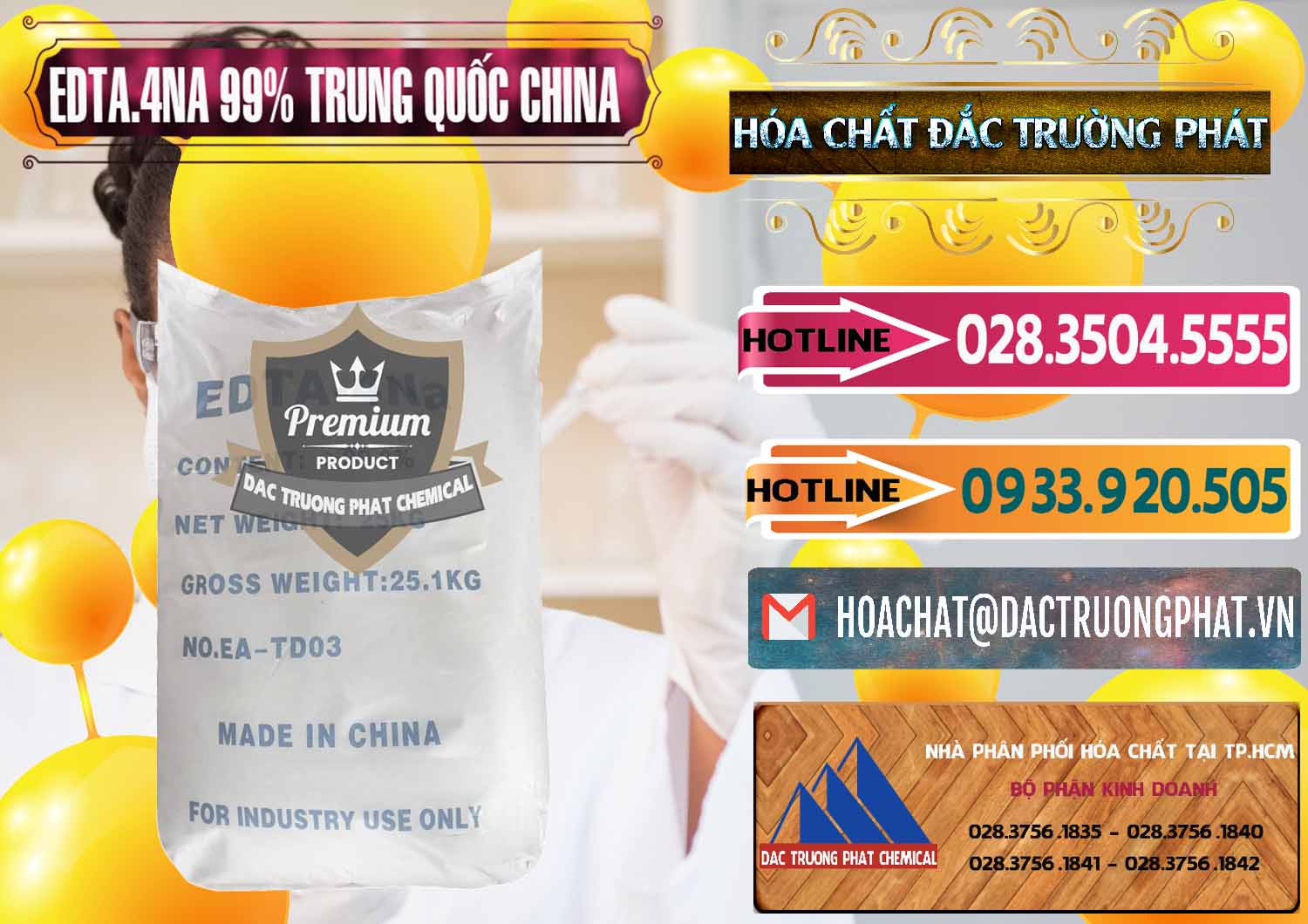 Chuyên cung cấp và bán EDTA.4NA - EDTA Muối 99% Trung Quốc China - 0292 - Cty chuyên cung ứng & phân phối hóa chất tại TP.HCM - dactruongphat.vn