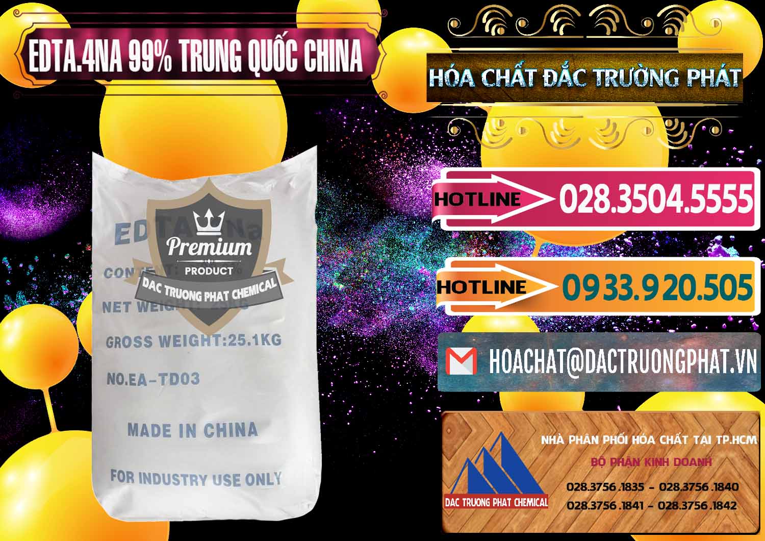Đơn vị phân phối _ bán EDTA.4NA - EDTA Muối 99% Trung Quốc China - 0292 - Đơn vị chuyên nhập khẩu ( phân phối ) hóa chất tại TP.HCM - dactruongphat.vn