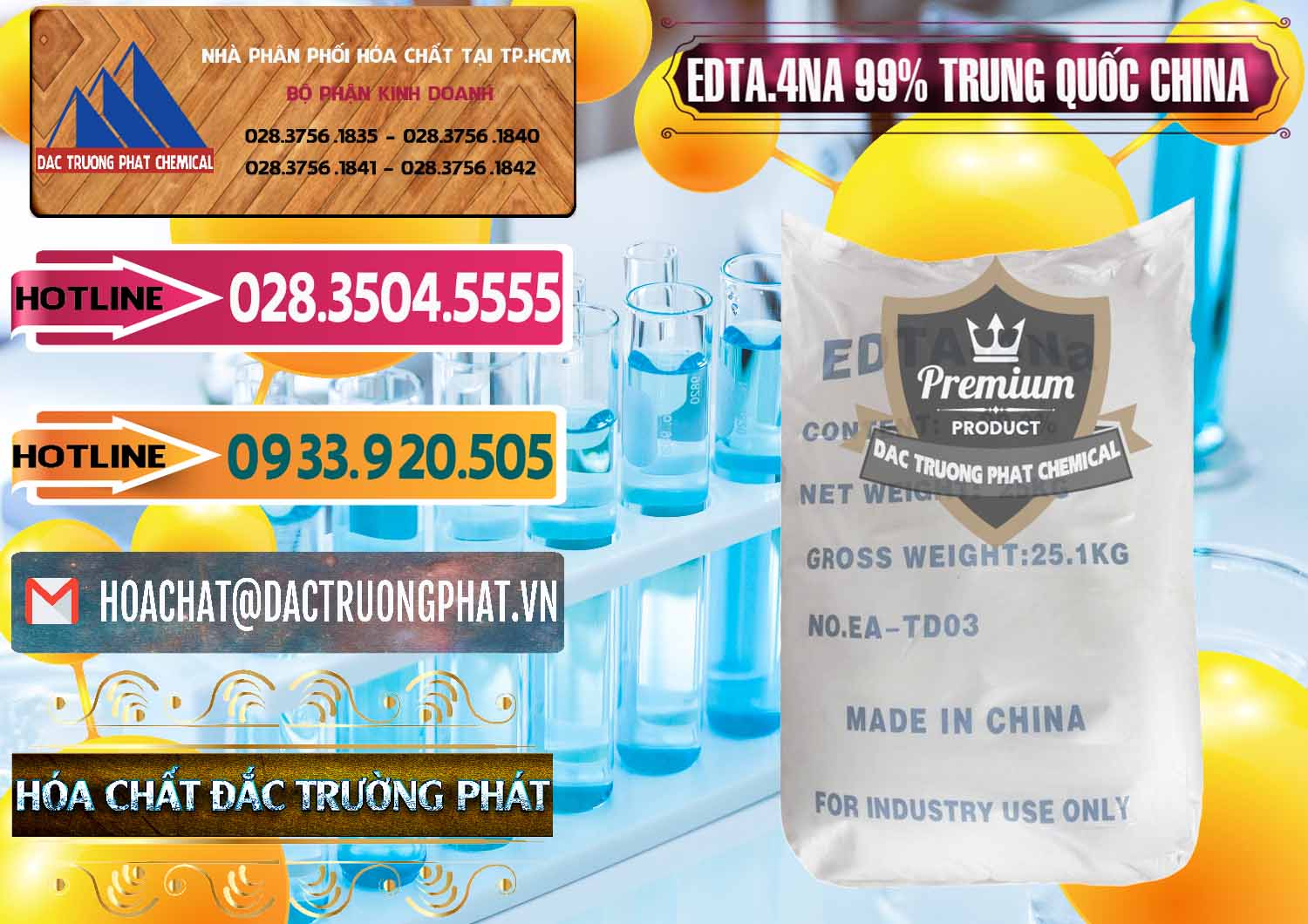 Nơi phân phối - bán EDTA.4NA - EDTA Muối 99% Trung Quốc China - 0292 - Bán - cung cấp hóa chất tại TP.HCM - dactruongphat.vn
