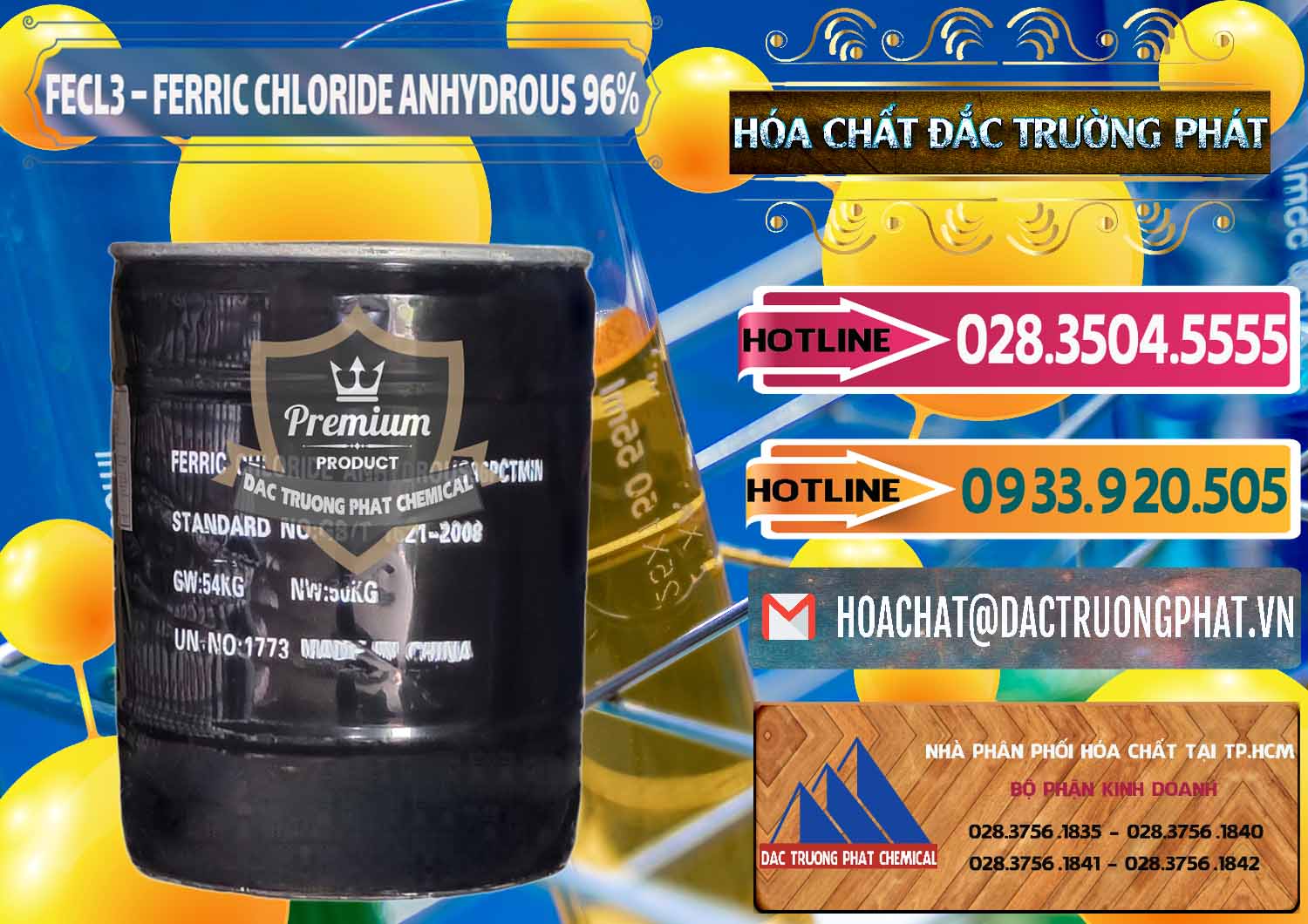 FECL3 – Ferric Chloride Anhydrous 96% Trung Quốc China Nơi bán - cung cấp FECL3 – Ferric Chloride Anhydrous 96% Trung Quốc China - 0065 - Nơi cung cấp & phân phối hóa chất tại TP.HCM - dactruongphat.vn