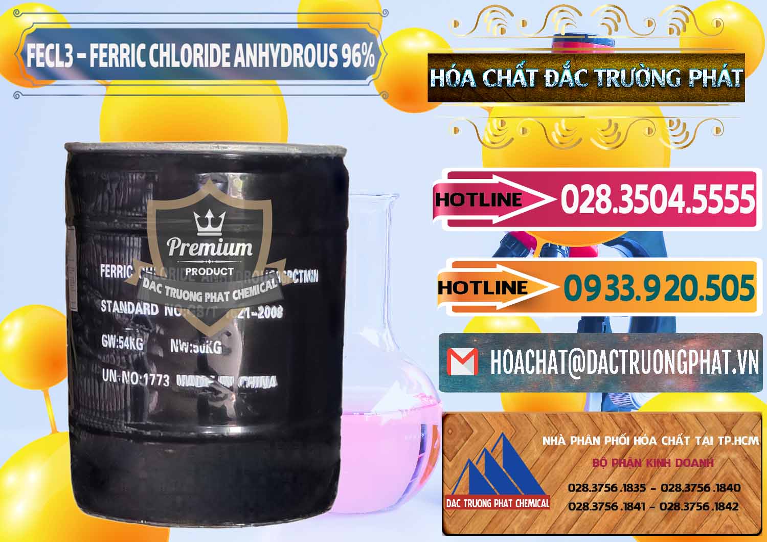 Cty bán / cung cấp Hóa Chất Công Nghiệp Phèn Sắt 3 & Sắt 3 Powder Đơn vị chuyên phân phối & bán FECL3 – Ferric Chloride Anhydrous 96% Trung Quốc China - 0065 - Chuyên cung ứng ( phân phối ) hóa chất tại TP.HCM - dactruongphat.vn