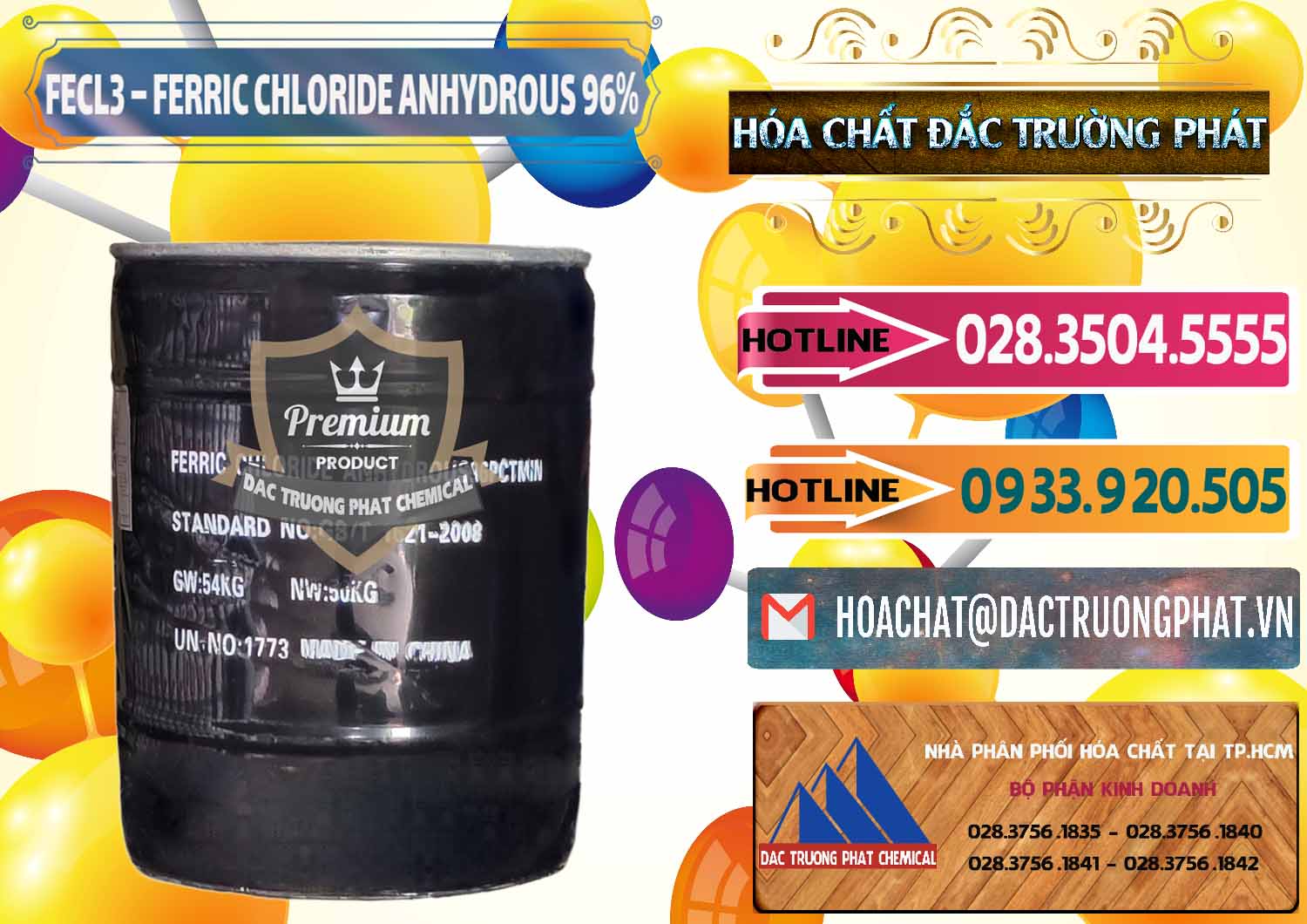 FECL3 – Ferric Chloride Anhydrous 96% Trung Quốc China Công ty chuyên nhập khẩu ( bán ) FECL3 – Ferric Chloride Anhydrous 96% Trung Quốc China - 0065 - Nơi phân phối _ cung ứng hóa chất tại TP.HCM - dactruongphat.vn