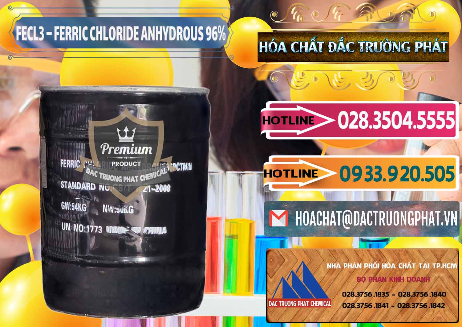 Cty chuyên bán - cung cấp FECL3 – Ferric Chloride Anhydrous 96% Trung Quốc China - 0065 - Cty nhập khẩu & cung cấp hóa chất tại TP.HCM - dactruongphat.vn