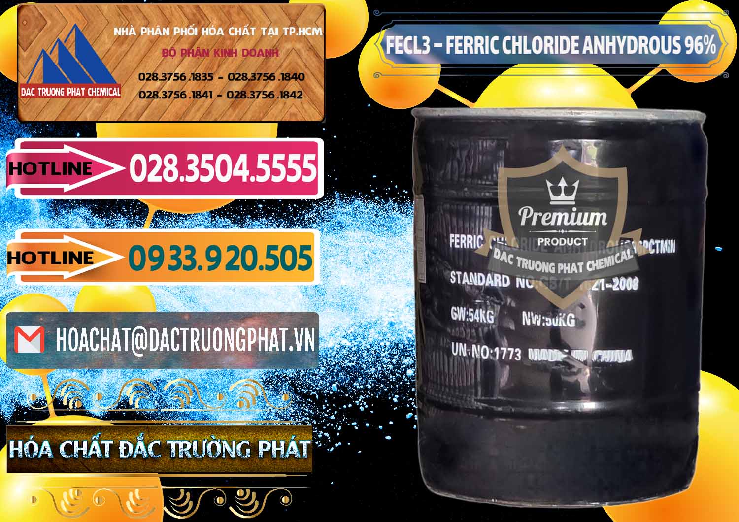 FECL3 – Ferric Chloride Anhydrous 96% Trung Quốc China Nơi bán _ phân phối FECL3 – Ferric Chloride Anhydrous 96% Trung Quốc China - 0065 - Công ty bán ( phân phối ) hóa chất tại TP.HCM - dactruongphat.vn