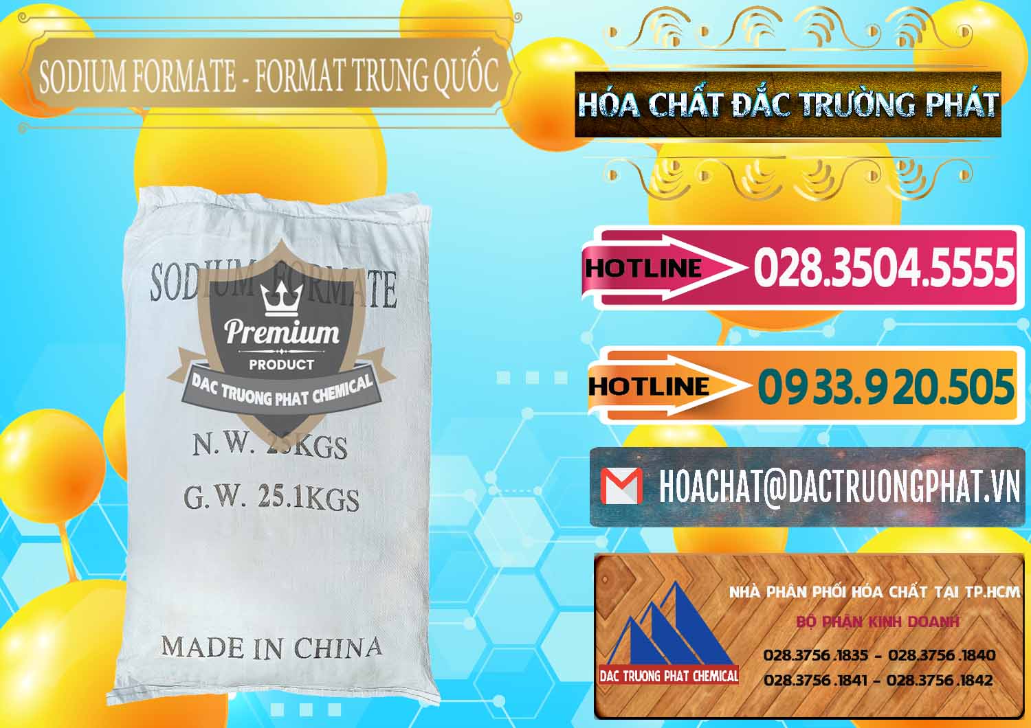 Chuyên kinh doanh & bán Sodium Formate - Natri Format Trung Quốc China - 0142 - Đơn vị cung cấp _ kinh doanh hóa chất tại TP.HCM - dactruongphat.vn