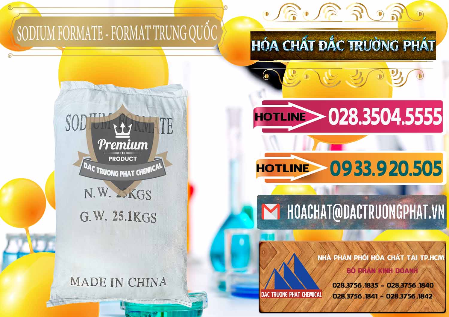 Nhà cung cấp _ bán Sodium Formate - Natri Format Trung Quốc China - 0142 - Chuyên cung cấp ( nhập khẩu ) hóa chất tại TP.HCM - dactruongphat.vn
