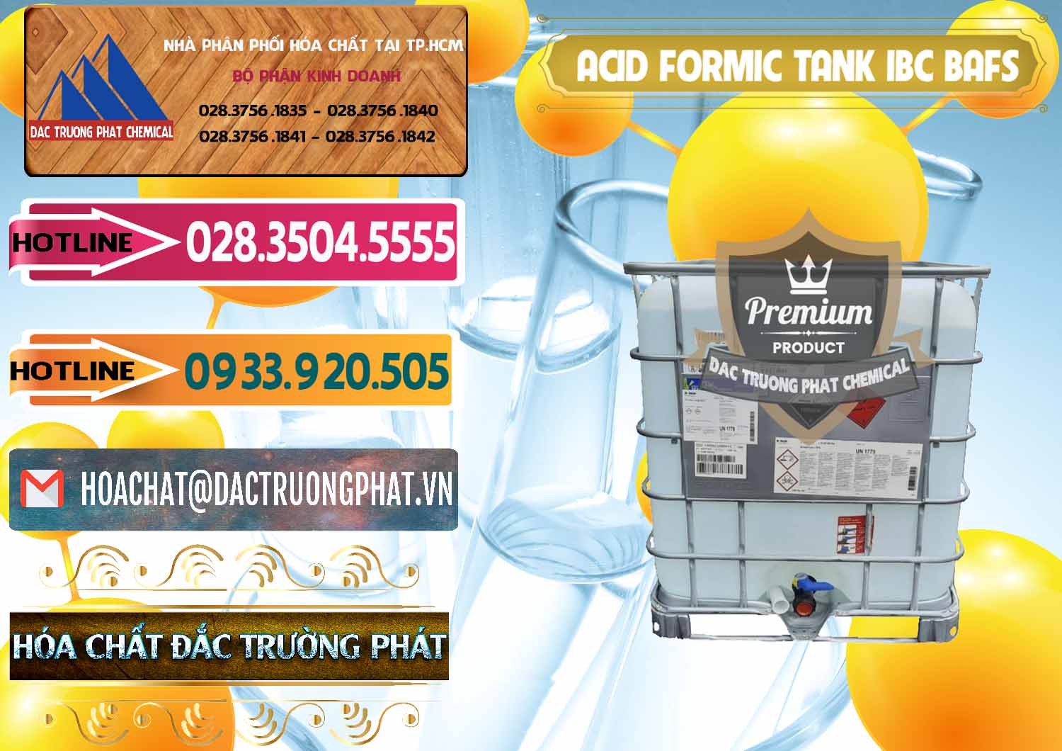Phân phối ( bán ) Acid Formic - Axit Formic Tank - Bồn IBC BASF Đức - 0366 - Cty chuyên phân phối _ cung ứng hóa chất tại TP.HCM - dactruongphat.vn