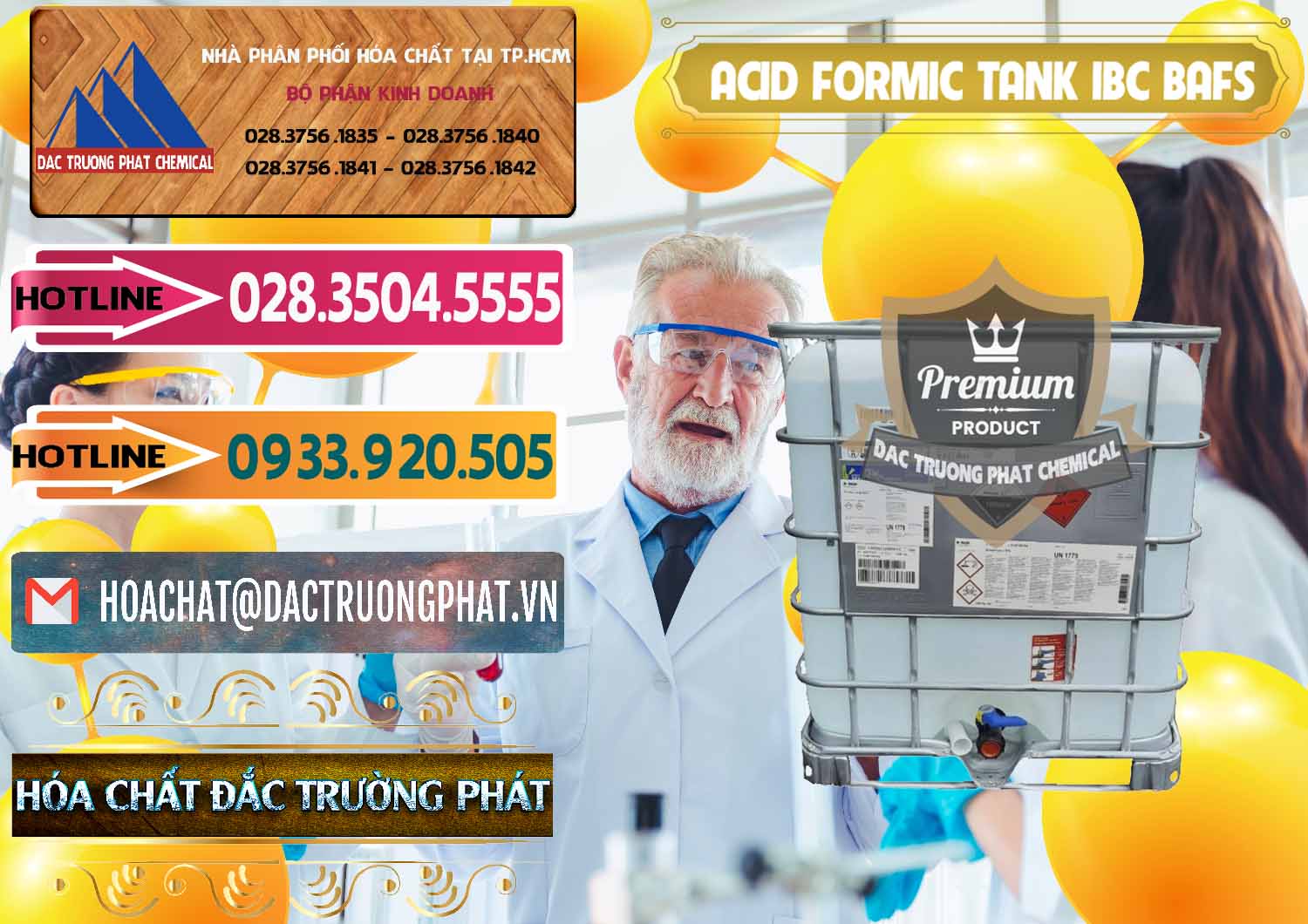 Đơn vị chuyên phân phối _ bán Acid Formic - Axit Formic Tank - Bồn IBC BASF Đức - 0366 - Phân phối và cung cấp hóa chất tại TP.HCM - dactruongphat.vn