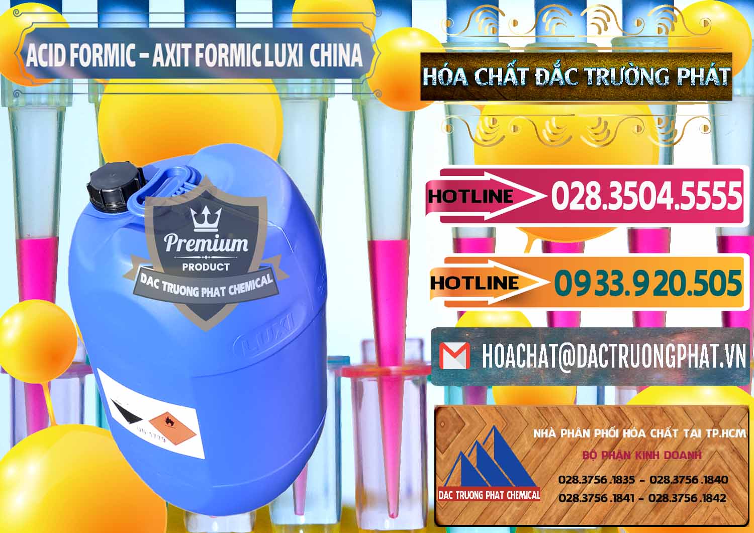 Đơn vị chuyên bán - cung cấp Acid Formic - Axit Formic Luxi Trung Quốc China - 0029 - Cty chuyên phân phối - nhập khẩu hóa chất tại TP.HCM - dactruongphat.vn