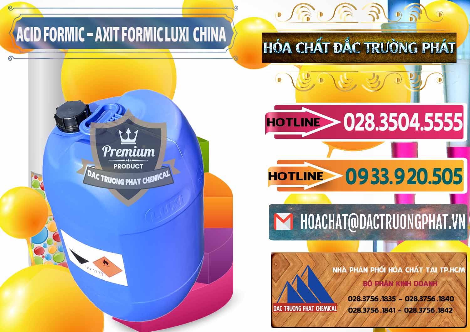 Cty bán và phân phối Acid Formic - Axit Formic Luxi Trung Quốc China - 0029 - Đơn vị chuyên cung cấp và nhập khẩu hóa chất tại TP.HCM - dactruongphat.vn