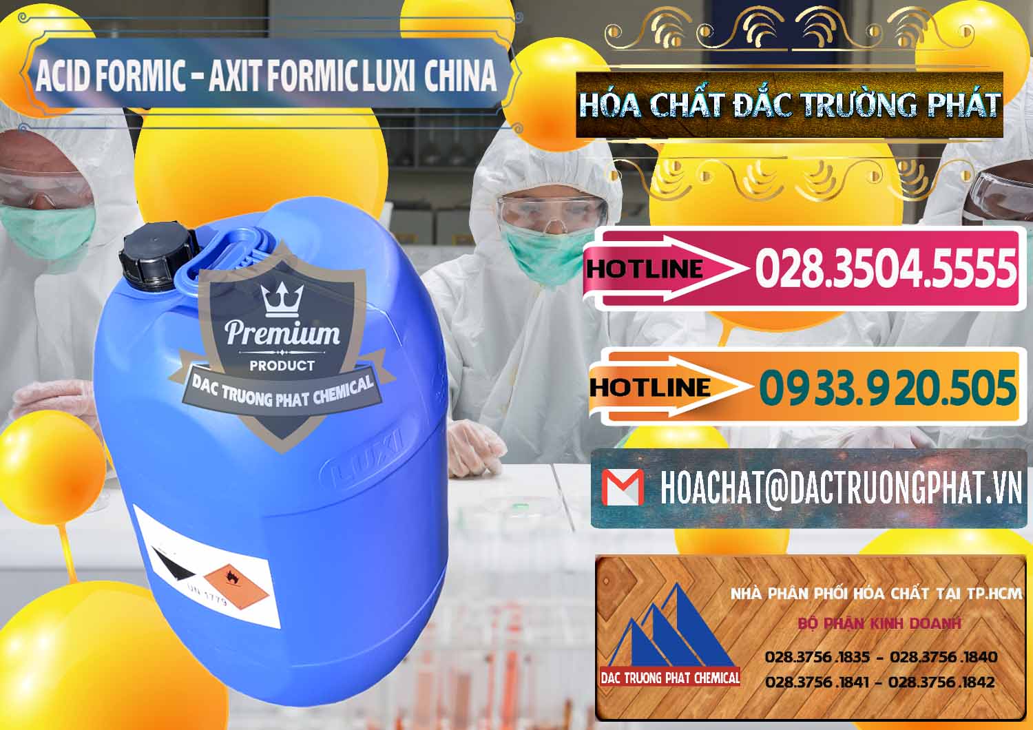 Đơn vị bán & cung cấp Acid Formic - Axit Formic Luxi Trung Quốc China - 0029 - Đơn vị phân phối - cung cấp hóa chất tại TP.HCM - dactruongphat.vn
