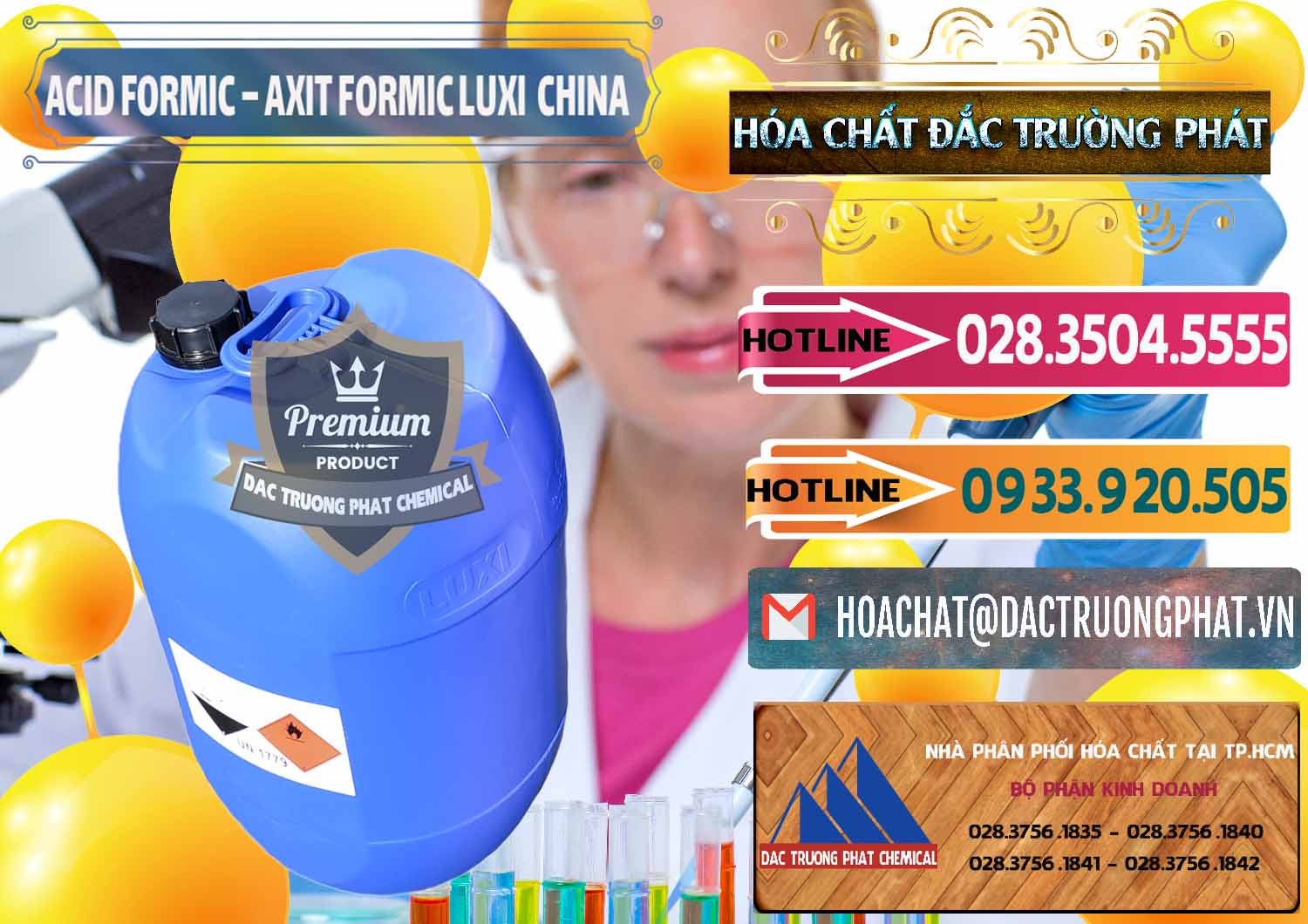 Cty bán & phân phối Acid Formic - Axit Formic Luxi Trung Quốc China - 0029 - Đơn vị bán và cung cấp hóa chất tại TP.HCM - dactruongphat.vn