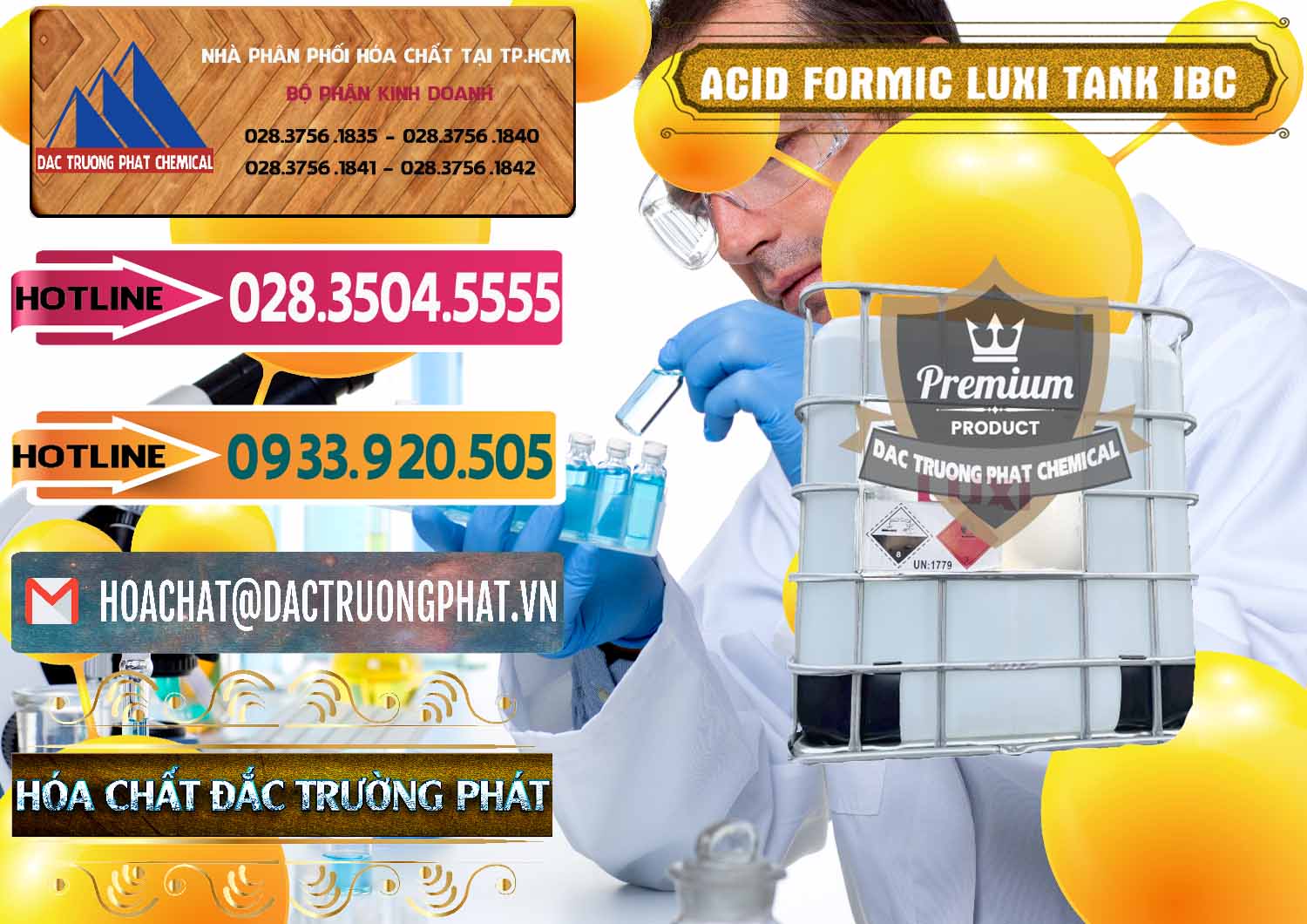 Đơn vị chuyên cung ứng - bán Acid Formic - Acid Formic Tank - Bồn IBC Luxi Trung Quốc China - 0400 - Kinh doanh và cung cấp hóa chất tại TP.HCM - dactruongphat.vn