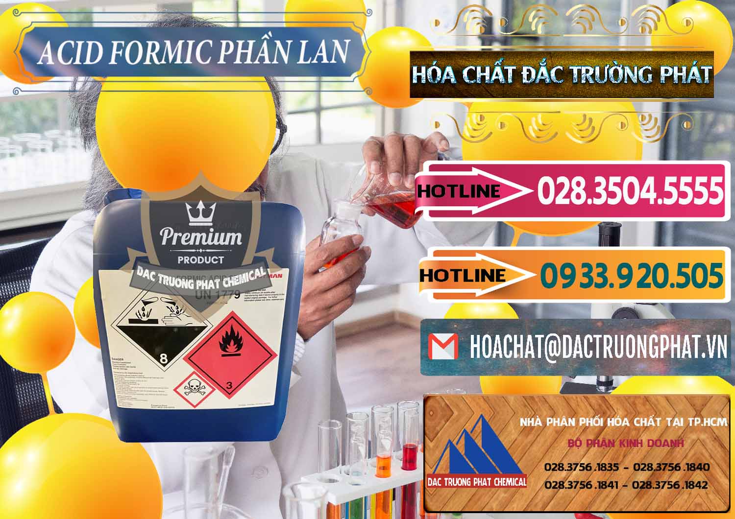 Đơn vị nhập khẩu ( bán ) Acid Formic - Axit Formic Phần Lan Finland - 0376 - Đơn vị bán và cung cấp hóa chất tại TP.HCM - dactruongphat.vn