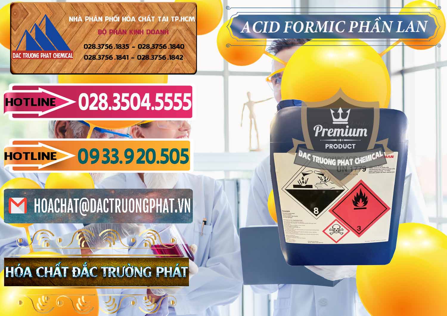 Chuyên bán và phân phối Acid Formic - Axit Formic Phần Lan Finland - 0376 - Công ty chuyên cung cấp và bán hóa chất tại TP.HCM - dactruongphat.vn