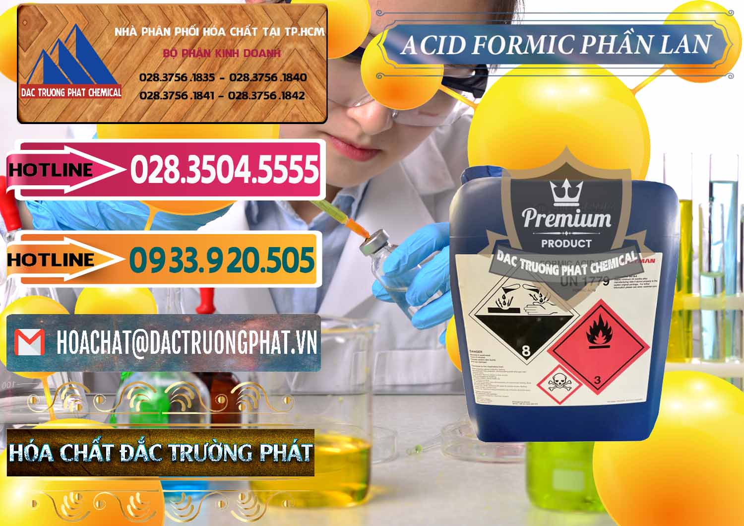 Công ty phân phối ( bán ) Acid Formic - Axit Formic Phần Lan Finland - 0376 - Chuyên bán & cung cấp hóa chất tại TP.HCM - dactruongphat.vn