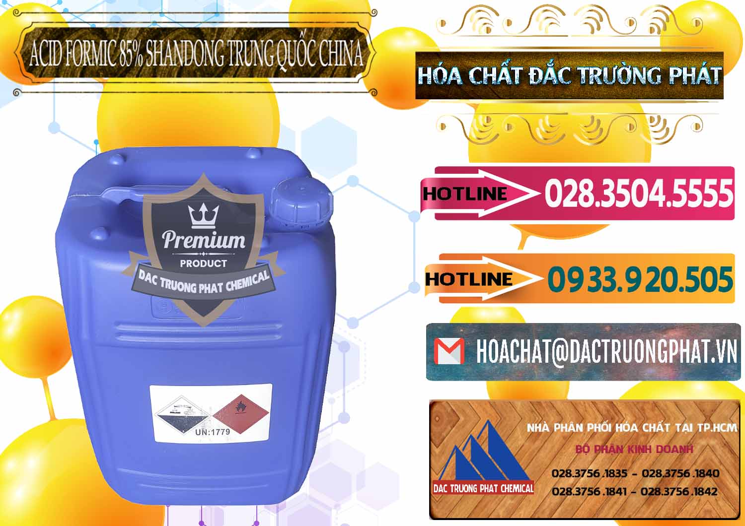 Đơn vị bán - cung ứng Acid Formic - Axit Formic 85% Shandong Trung Quốc China - 0235 - Phân phối & cung ứng hóa chất tại TP.HCM - dactruongphat.vn