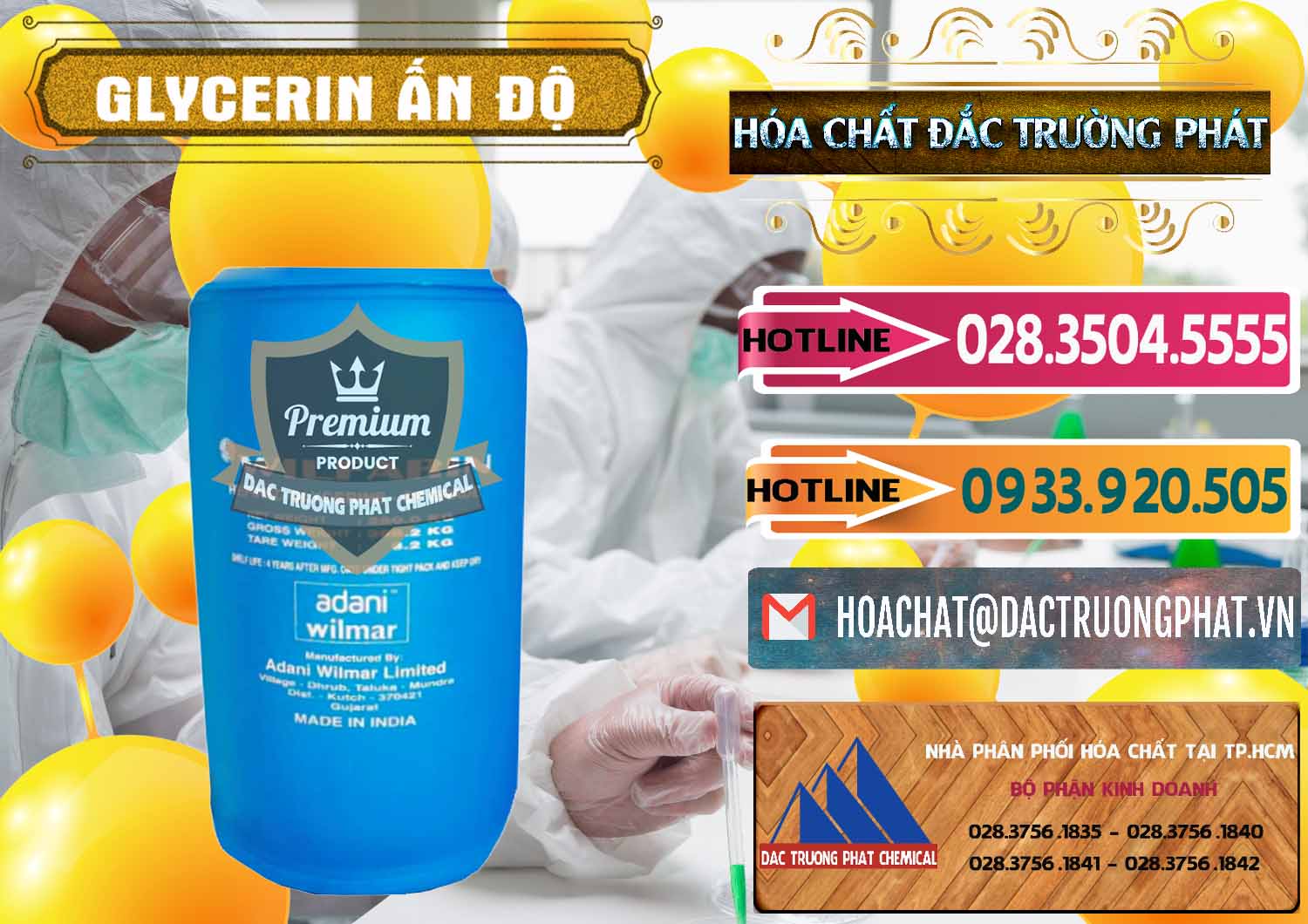 Cty chuyên kinh doanh và bán Glycerin – C3H8O3 Ấn Độ India - 0365 - Bán & phân phối hóa chất tại TP.HCM - dactruongphat.vn