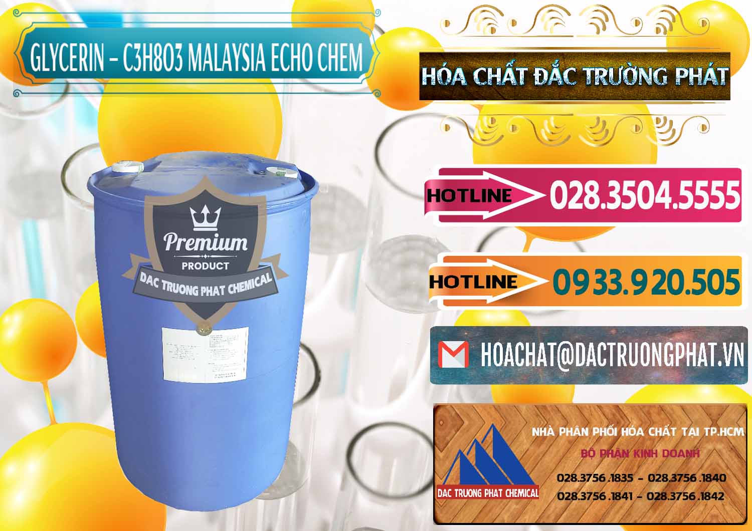 Công ty chuyên phân phối & bán Glycerin – C3H8O3 99.7% Echo Chem Malaysia - 0273 - Công ty chuyên phân phối và bán hóa chất tại TP.HCM - dactruongphat.vn