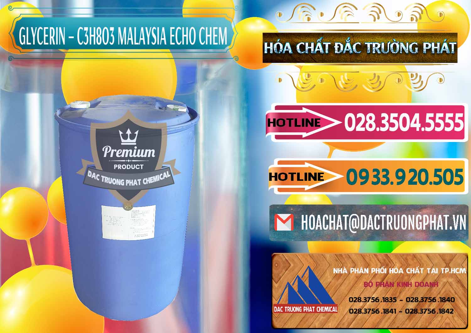 Công ty cung ứng và bán C3H8O3 - Glycerin 99.7% Echo Chem Malaysia - 0273 - Công ty chuyên cung cấp _ kinh doanh hóa chất tại TP.HCM - dactruongphat.vn