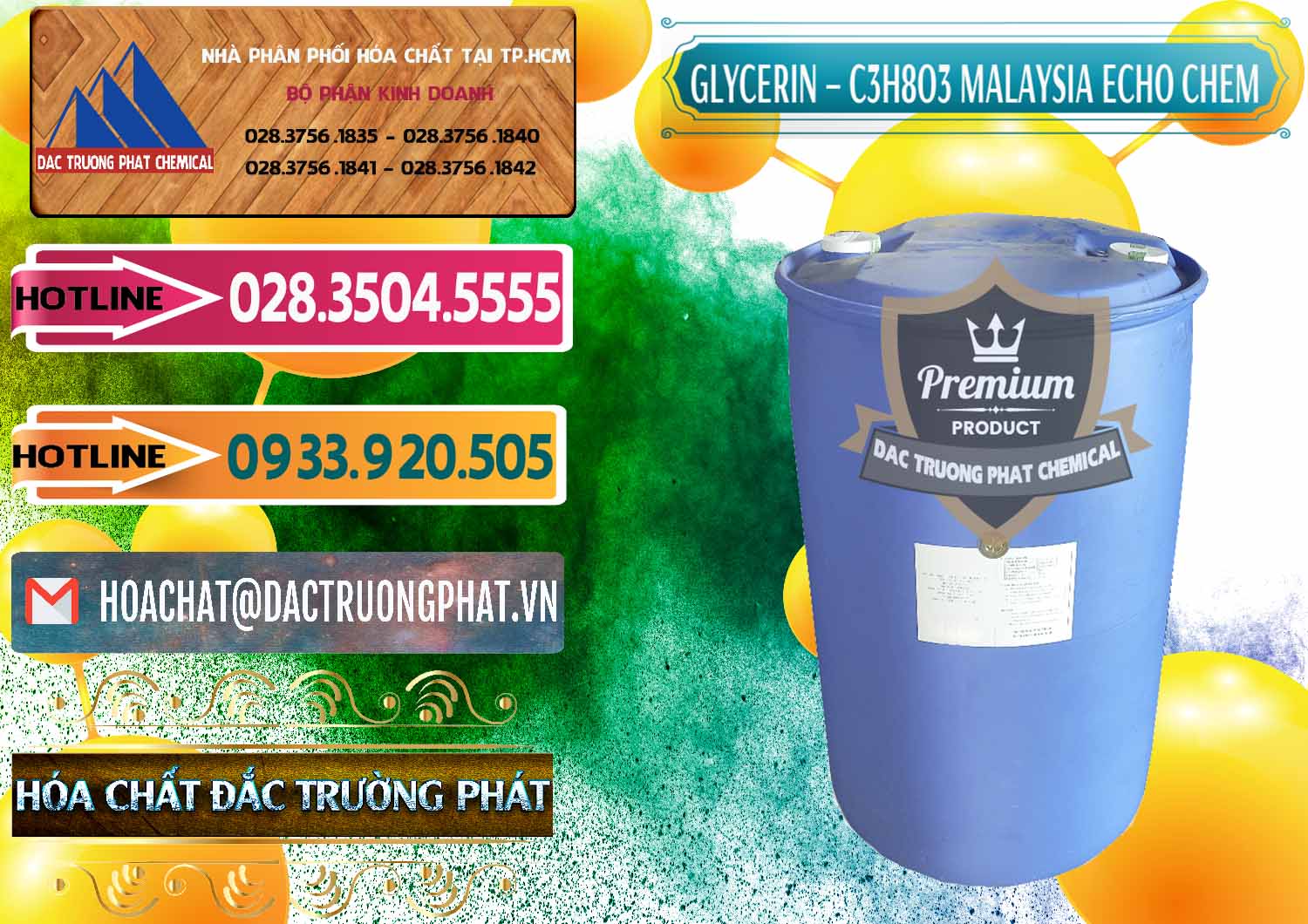 Cty cung ứng - bán Glycerin – C3H8O3 99.7% Echo Chem Malaysia - 0273 - Nhà phân phối _ cung cấp hóa chất tại TP.HCM - dactruongphat.vn