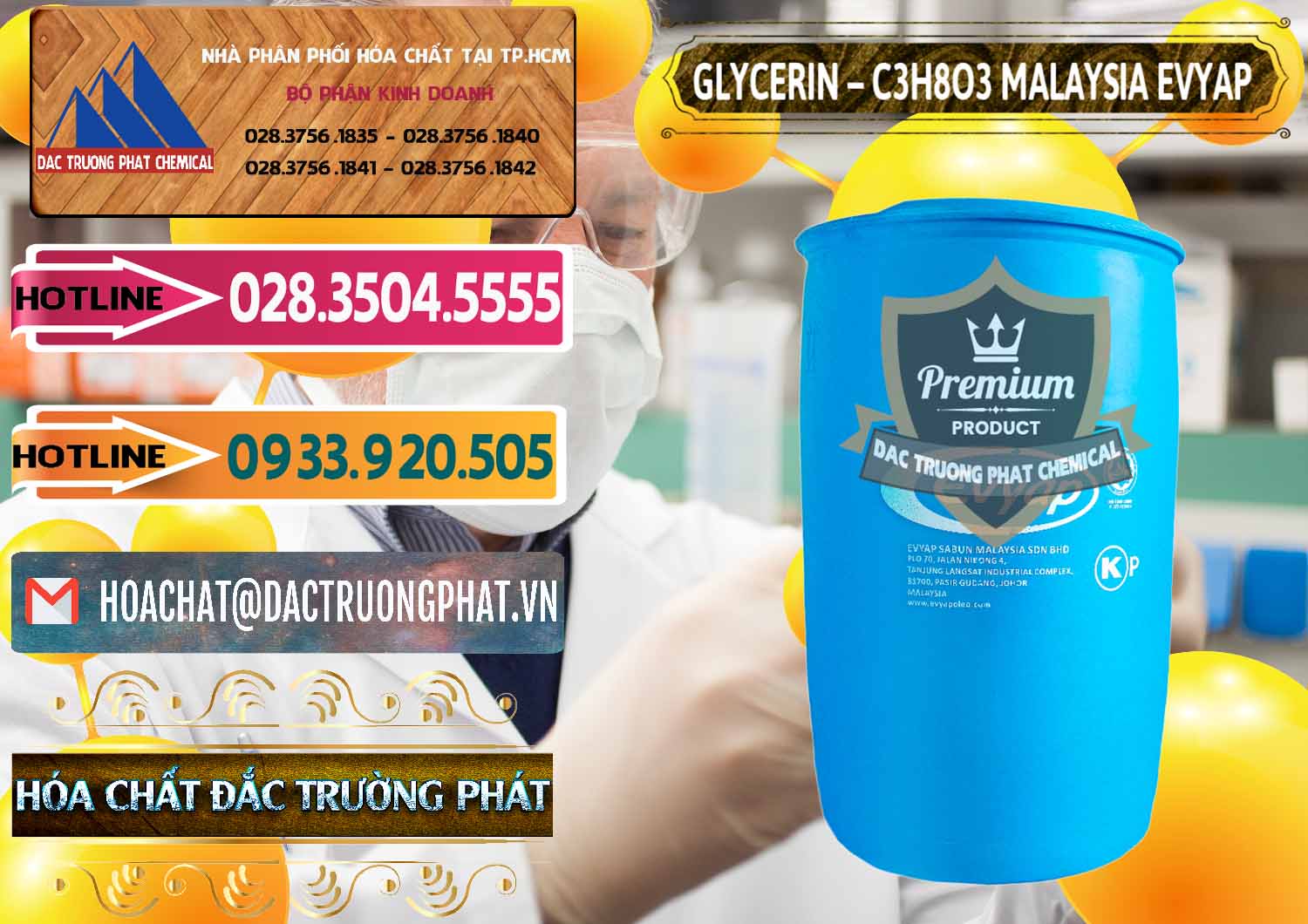 Công ty bán _ phân phối Glycerin – C3H8O3 Malaysia Evyap - 0066 - Công ty cung cấp _ phân phối hóa chất tại TP.HCM - dactruongphat.vn