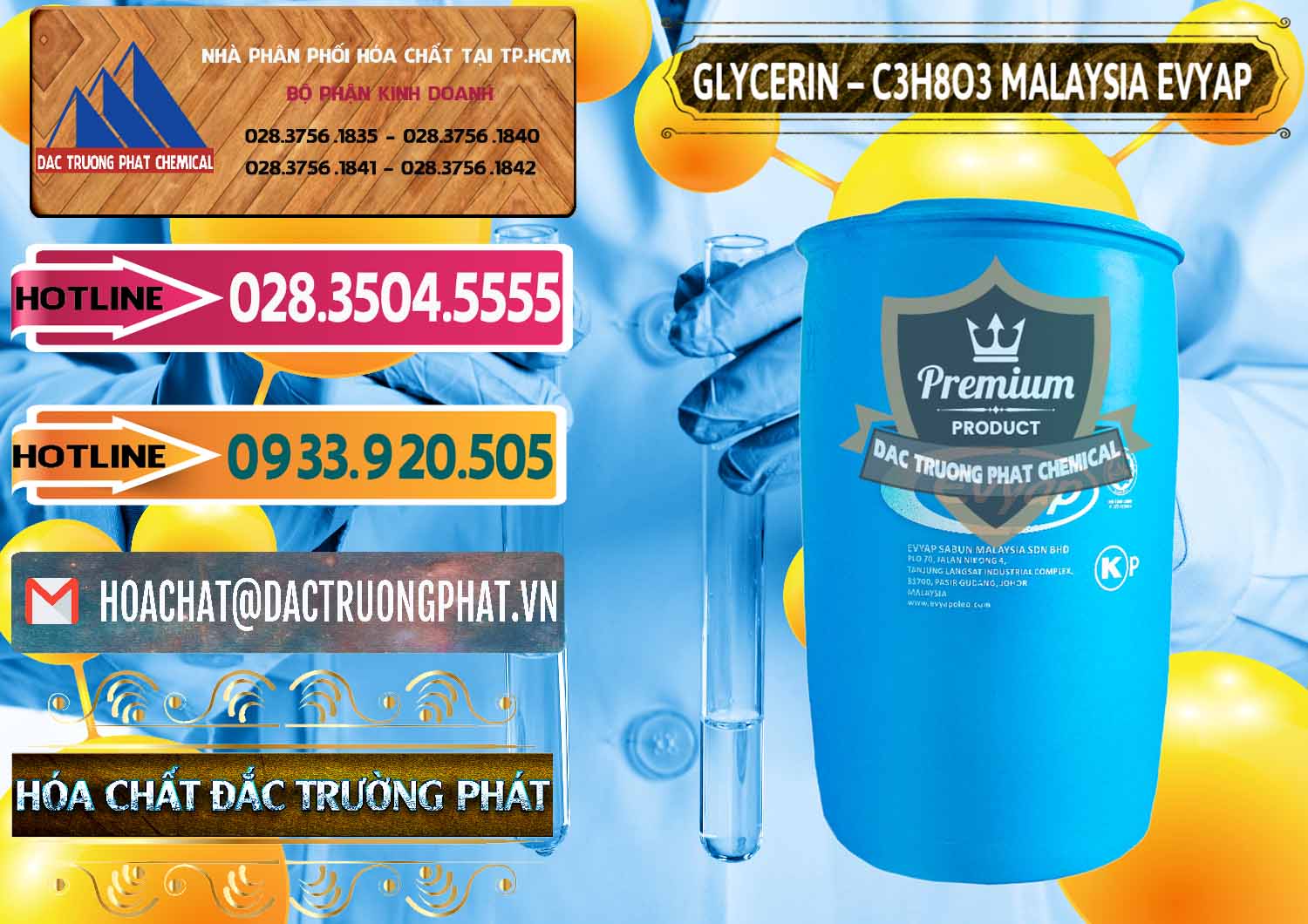 Chuyên bán và cung ứng Glycerin – C3H8O3 Malaysia Evyap - 0066 - Đơn vị phân phối - cung cấp hóa chất tại TP.HCM - dactruongphat.vn