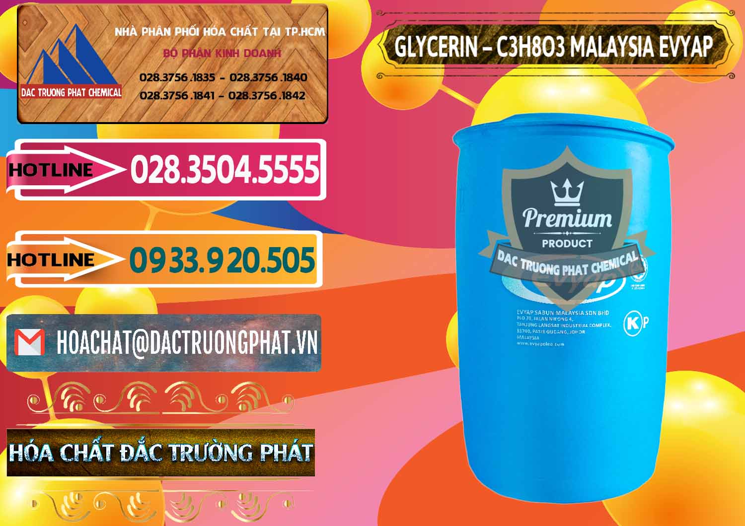 Cty cung cấp - bán Glycerin – C3H8O3 Malaysia Evyap - 0066 - Cung cấp - kinh doanh hóa chất tại TP.HCM - dactruongphat.vn