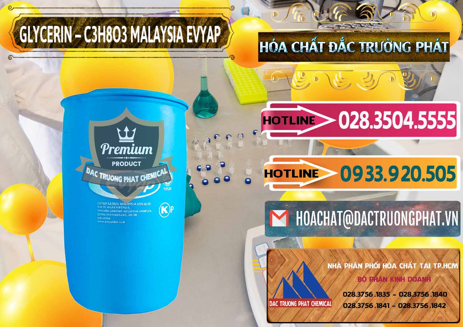 Glycerin – C3H8O3 Malaysia Evyap Chuyên cung cấp & bán Glycerin – C3H8O3 Malaysia Evyap - 0066 - Đơn vị chuyên cung ứng và phân phối hóa chất tại TP.HCM - dactruongphat.vn