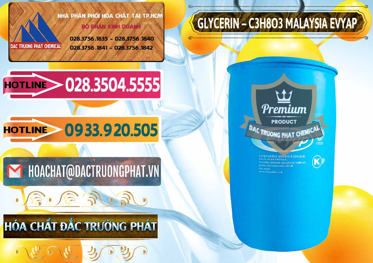 Glycerin – C3H8O3 Malaysia Evyap Cty chuyên cung cấp và bán Glycerin – C3H8O3 Malaysia Evyap - 0066 - Nơi cung cấp & nhập khẩu hóa chất tại TP.HCM - dactruongphat.vn
