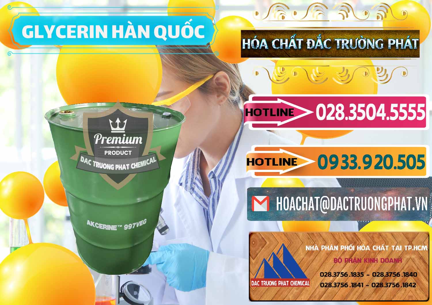 Nơi bán - phân phối Glycerin – C3H8O3 Hàn Quốc Korea - 0403 - Đơn vị phân phối ( cung cấp ) hóa chất tại TP.HCM - dactruongphat.vn