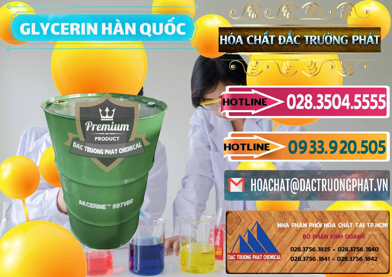 Công ty bán và phân phối Glycerin – C3H8O3 Hàn Quốc Korea - 0403 - Nơi nhập khẩu - phân phối hóa chất tại TP.HCM - dactruongphat.vn
