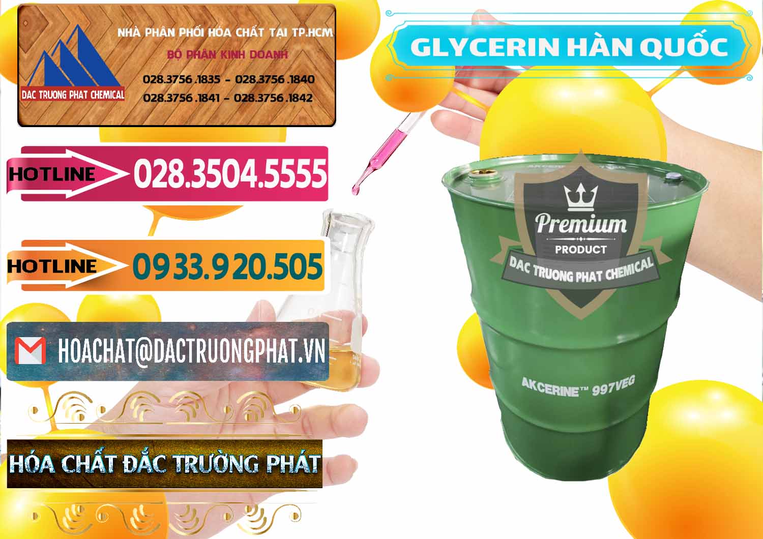 Cty bán _ phân phối Glycerin – C3H8O3 Hàn Quốc Korea - 0403 - Công ty phân phối & cung ứng hóa chất tại TP.HCM - dactruongphat.vn