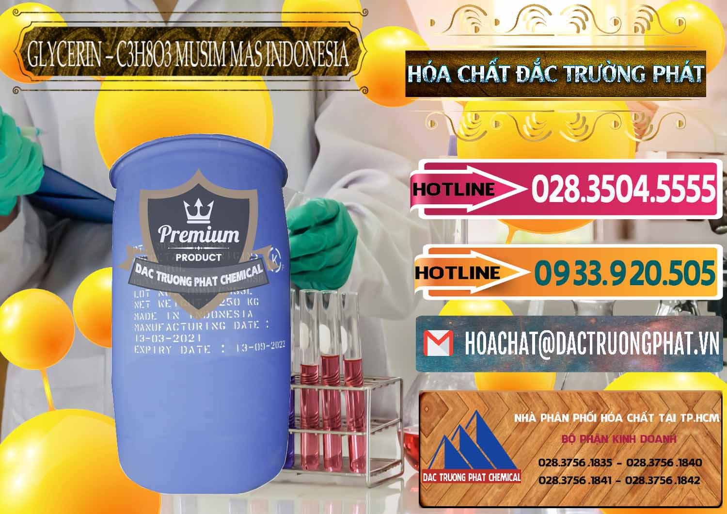 Đơn vị nhập khẩu & bán Glycerin – C3H8O3 99.7% Musim Mas Indonesia - 0272 - Cty cung cấp và phân phối hóa chất tại TP.HCM - dactruongphat.vn
