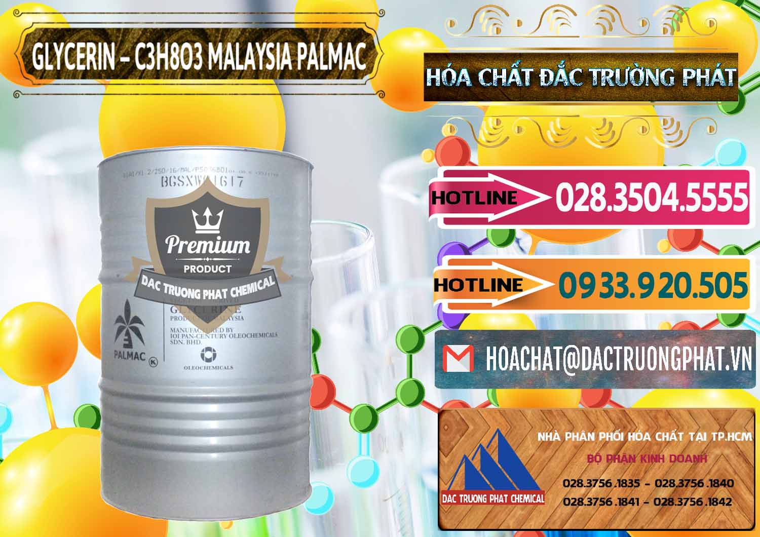 Cty bán & cung ứng Glycerin – C3H8O3 99.7% Malaysia Palmac - 0067 - Đơn vị chuyên nhập khẩu và phân phối hóa chất tại TP.HCM - dactruongphat.vn