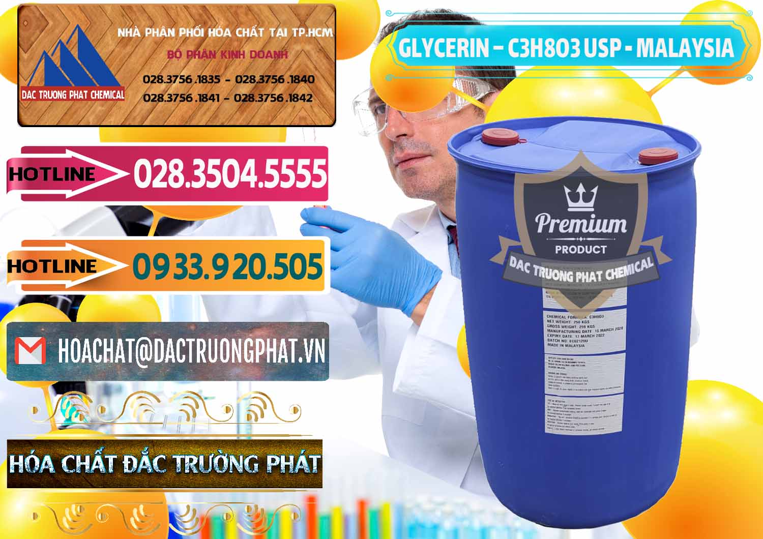 Cty phân phối - bán Glycerin – C3H8O3 USP Malaysia - 0233 - Cty chuyên cung cấp ( nhập khẩu ) hóa chất tại TP.HCM - dactruongphat.vn