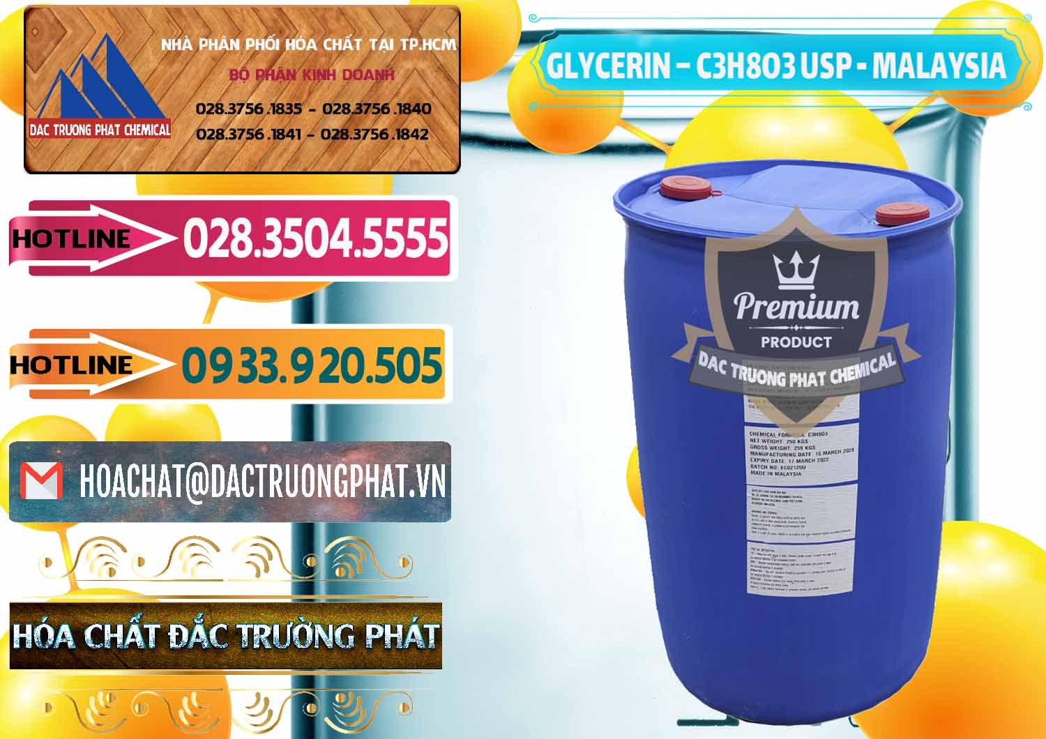 Cty chuyên phân phối - bán Glycerin – C3H8O3 USP Malaysia - 0233 - Nơi cung cấp _ kinh doanh hóa chất tại TP.HCM - dactruongphat.vn