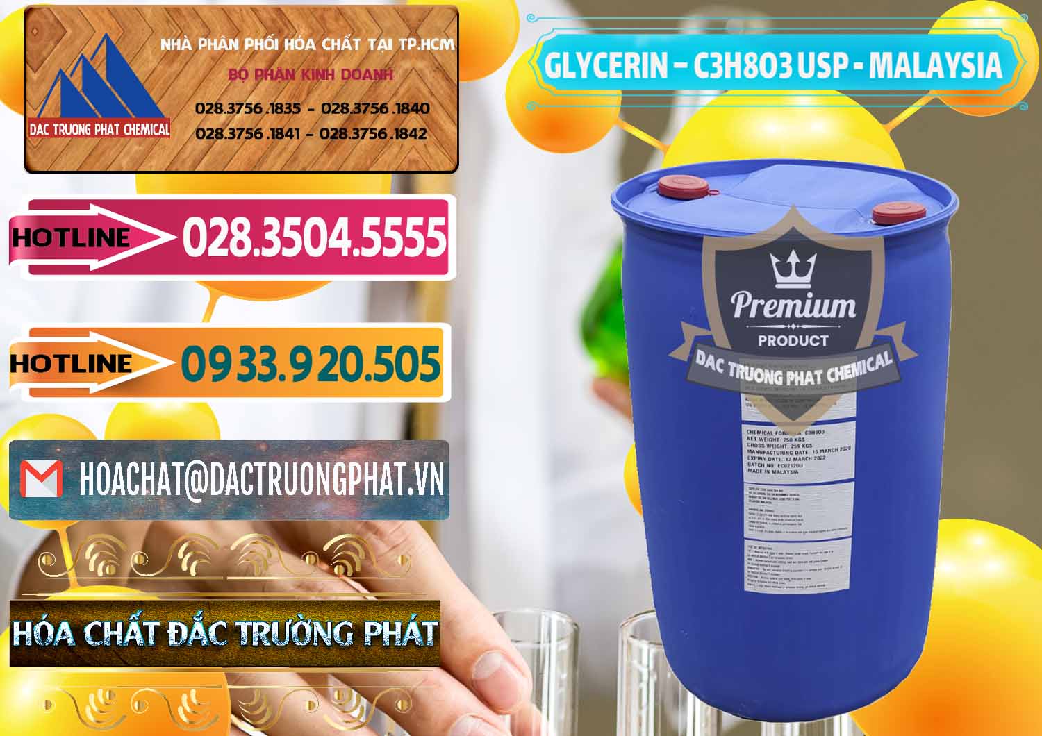 Nơi kinh doanh ( bán ) Glycerin – C3H8O3 USP Malaysia - 0233 - Đơn vị nhập khẩu ( phân phối ) hóa chất tại TP.HCM - dactruongphat.vn