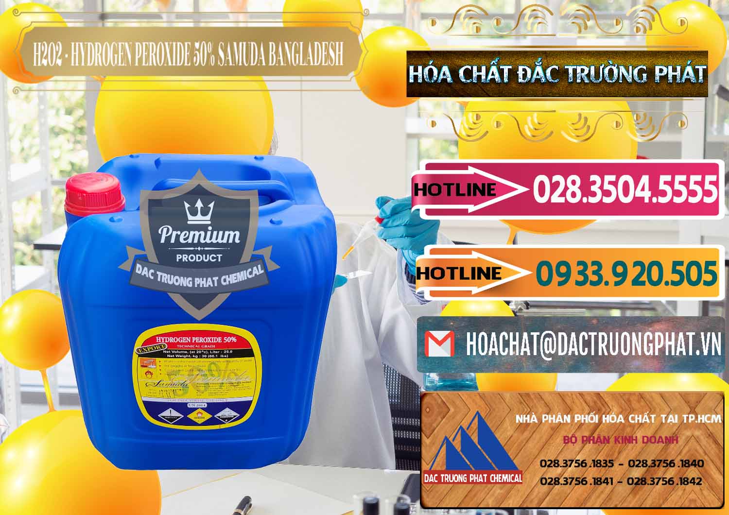 Cty chuyên cung cấp / bán hóa chất Oxy Già ß Hydro Peroxit 50% Samuda Bangladesh Công ty chuyên cung cấp & bán H2O2 - Hydrogen Peroxide 50% Samuda Bangladesh - 0077 - Nhà phân phối & bán hóa chất tại TP.HCM - dactruongphat.vn