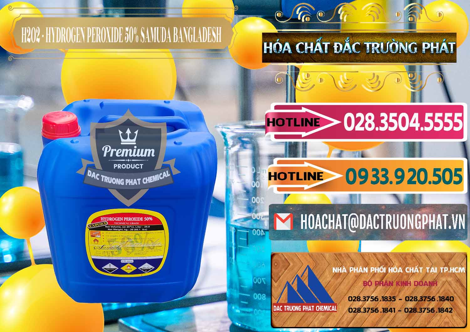 H2O2 - Hydrogen Peroxide 50% Samuda Bangladesh Cung cấp ( bán ) H2O2 - Hydrogen Peroxide 50% Samuda Bangladesh - 0077 - Đơn vị phân phối _ cung cấp hóa chất tại TP.HCM - dactruongphat.vn